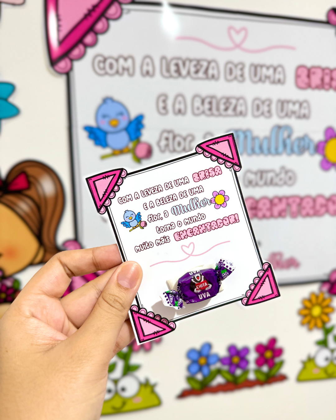 Painel e Lembrancinha – Dia da Mulher