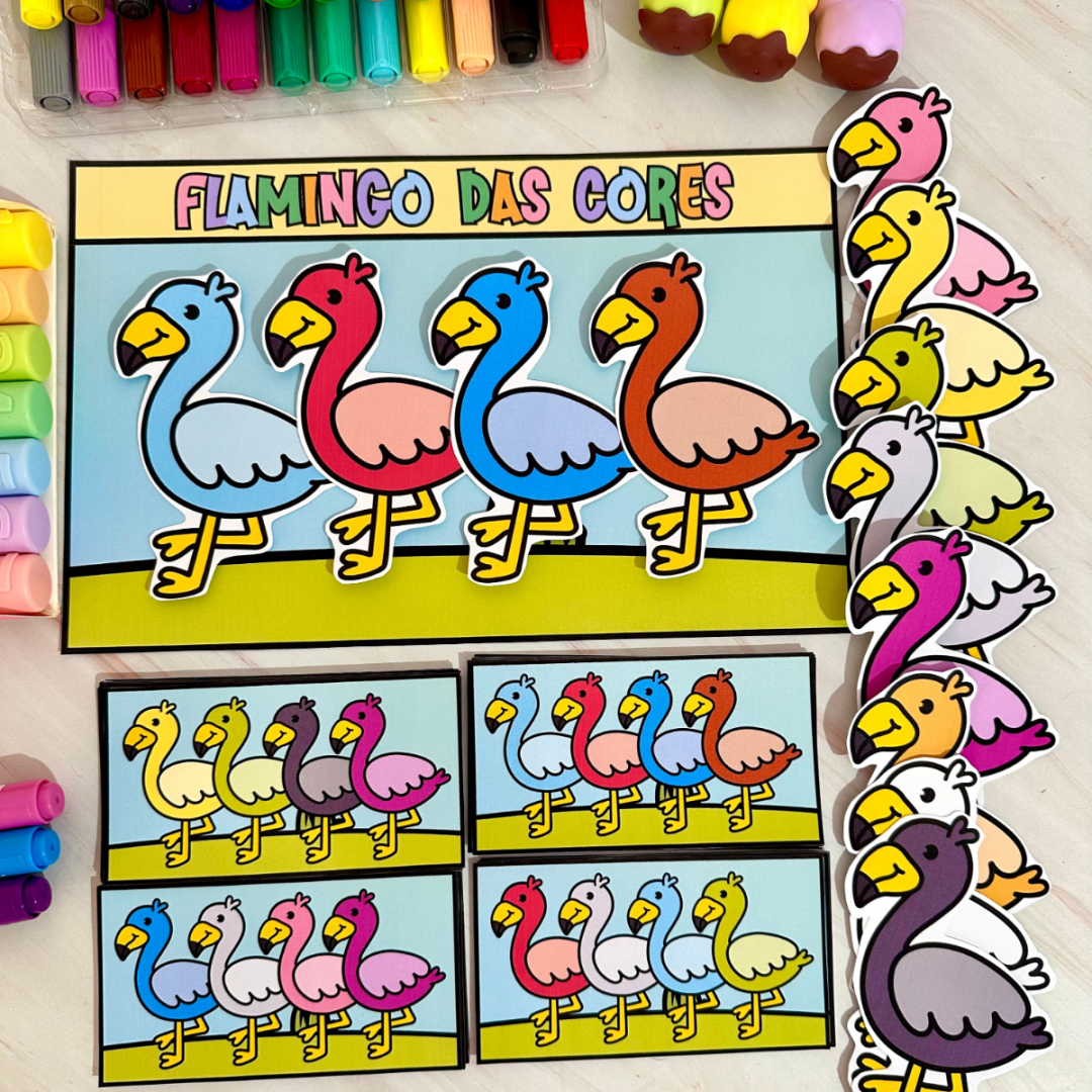 Flamingo das Cores – Um recurso pedagógico encantador
