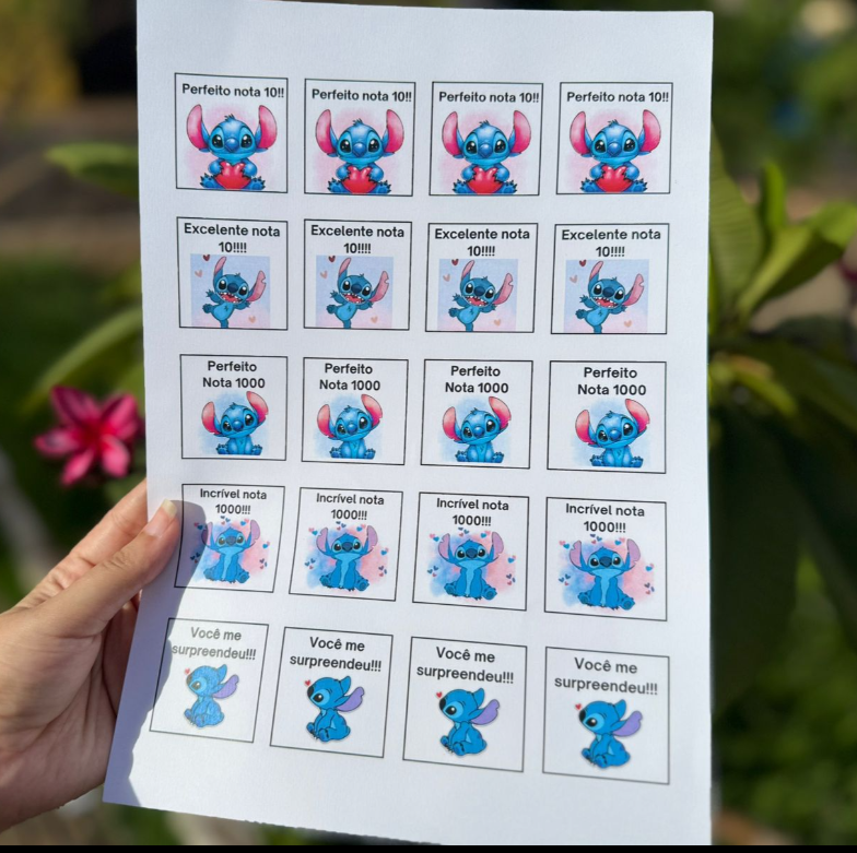 Figurinhas de Incentivo Stitch