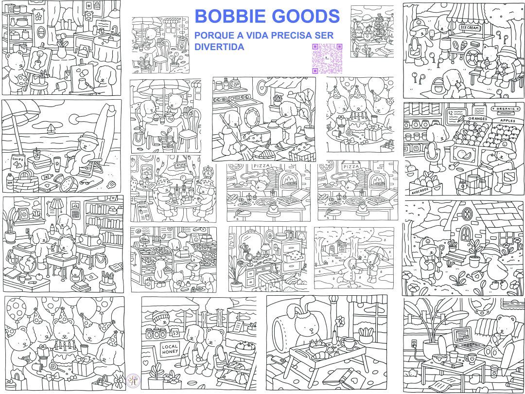 Painel  Gigante para Colorir – Bobbie Goods + Bônus Exclusivo - Imagem 6
