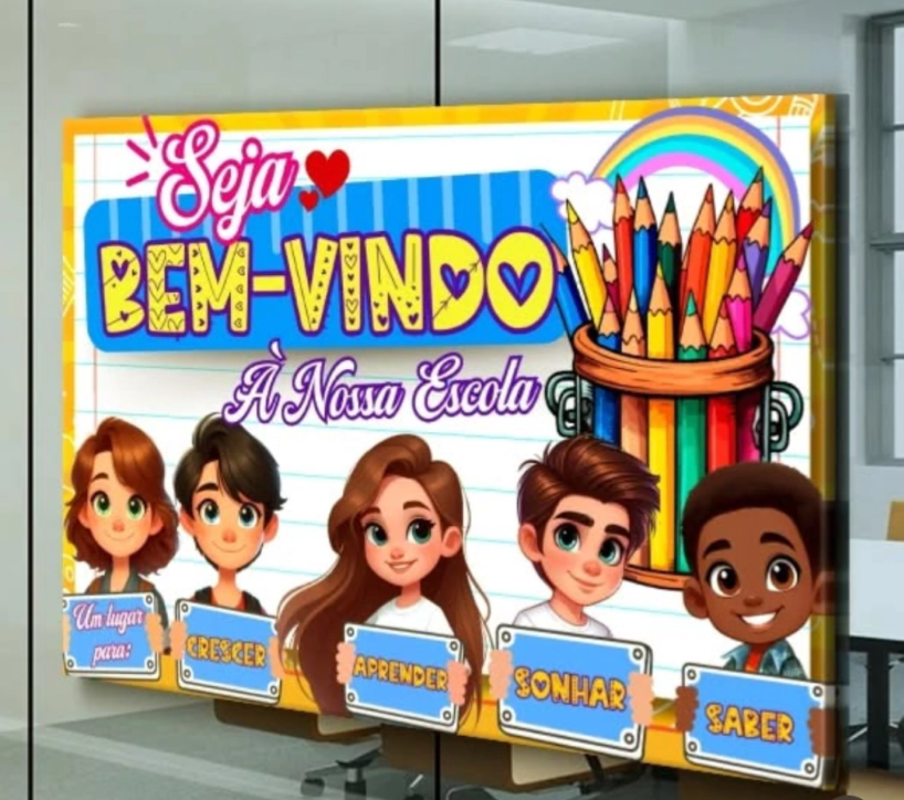 Kit 5 Painéis Decorativo Escola – Organização com Encanto! Alta Qualidade