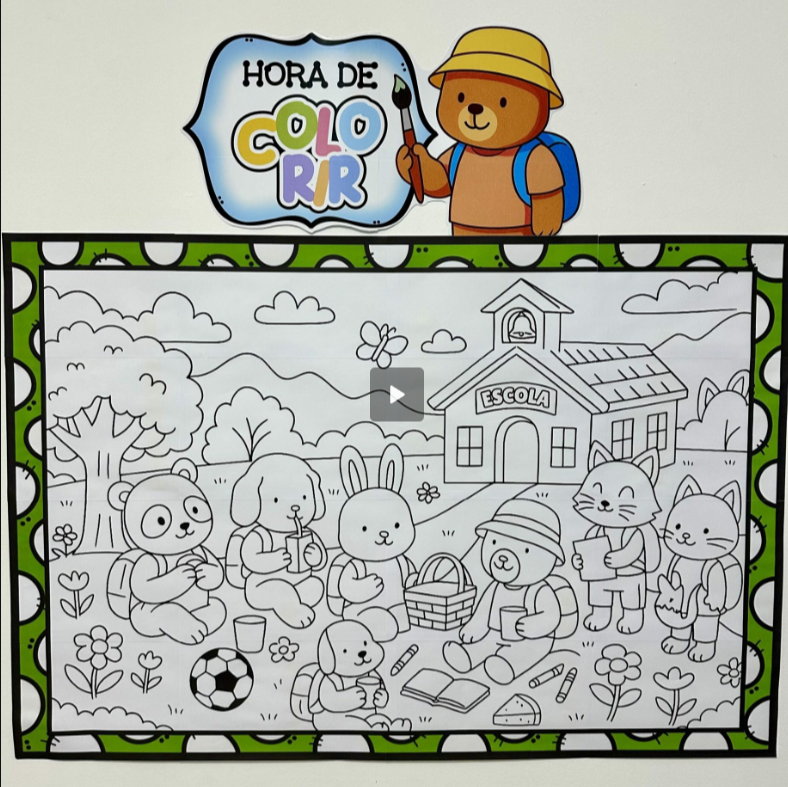 Painel para Colorir – Volta às Aulas!