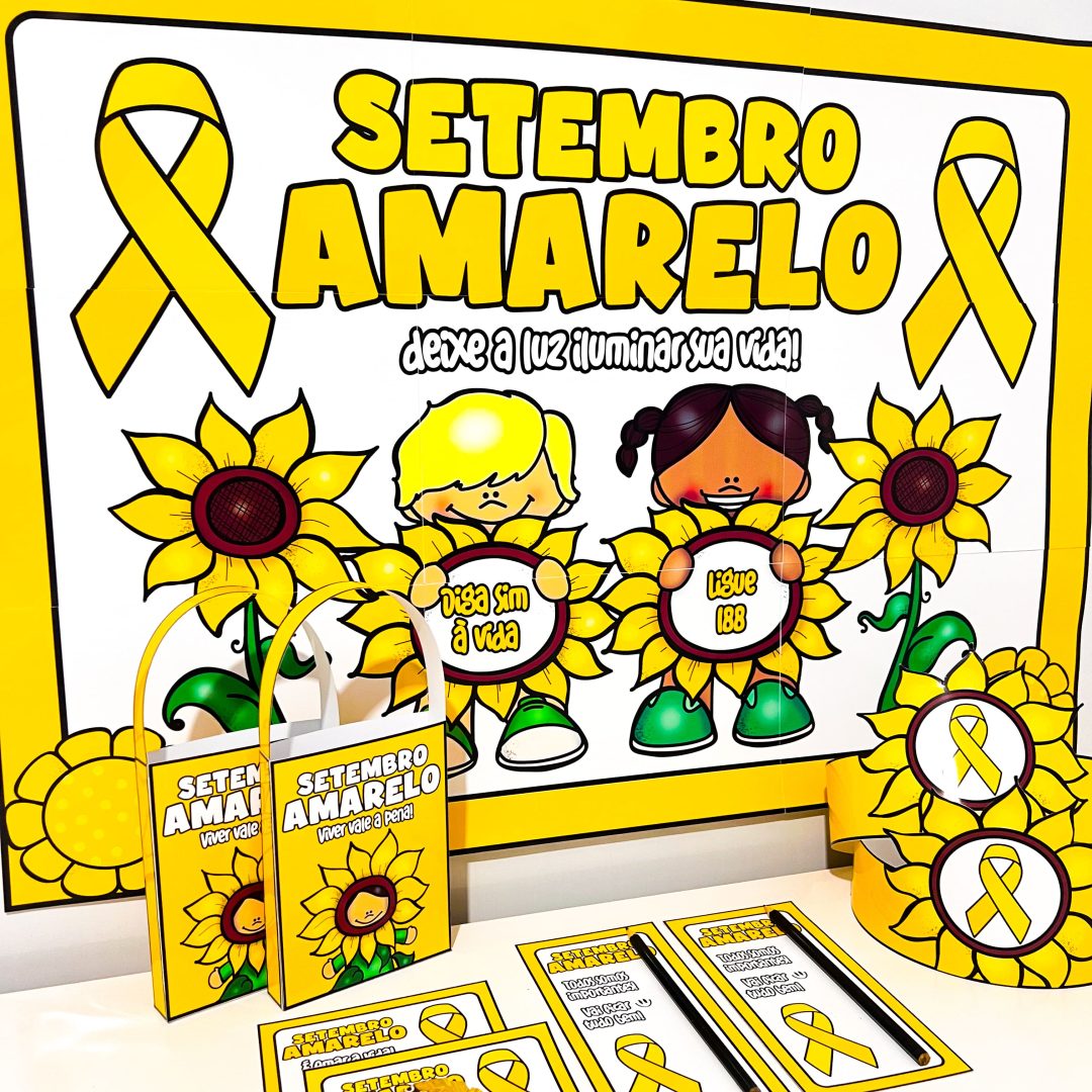 Kit Painel e Lembrancinhas – Setembro Amarelo