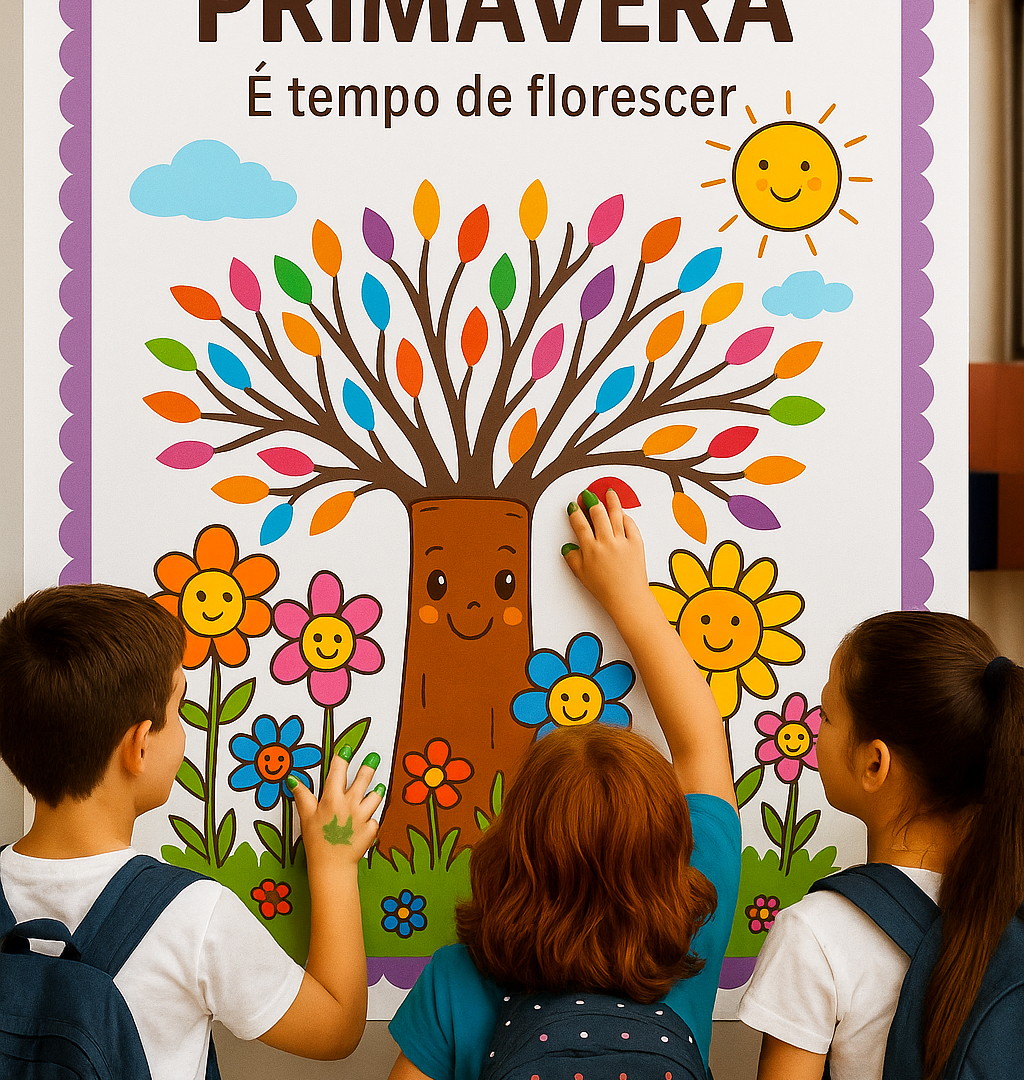 Cartaz Primavera – Alegria e Criatividade em Sala de Aula!
