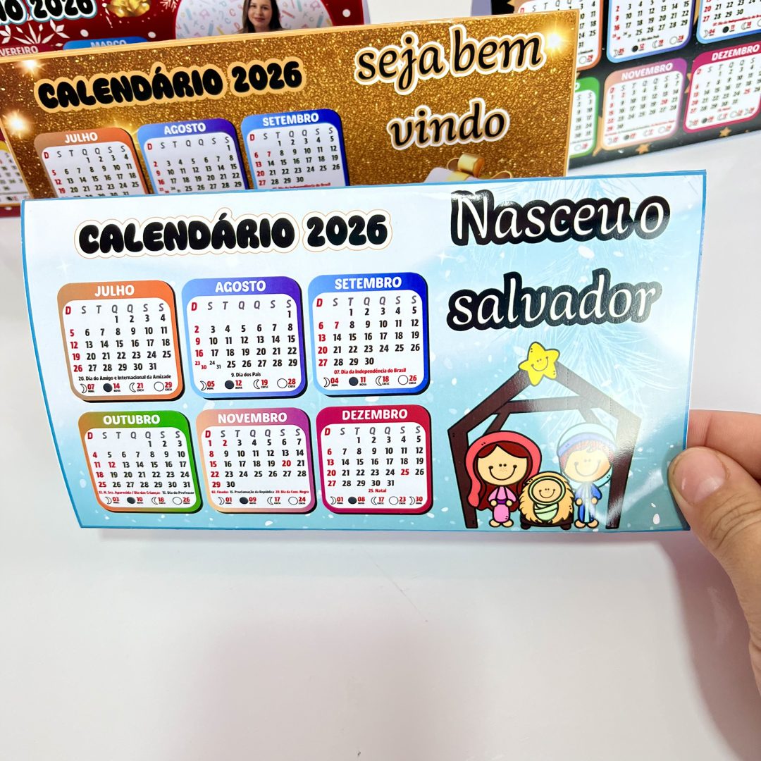 Kit Calendário de Mesa 2026