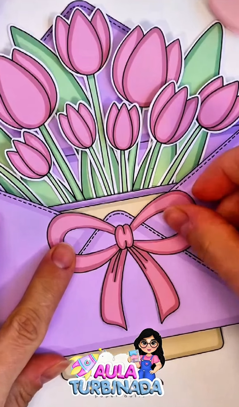 Cartão dia das Mães - Flores