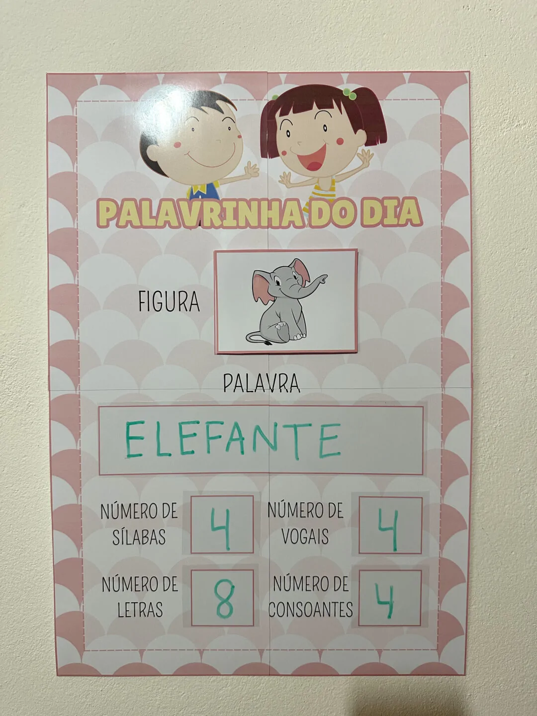 Cartaz Palavrinha do Dia