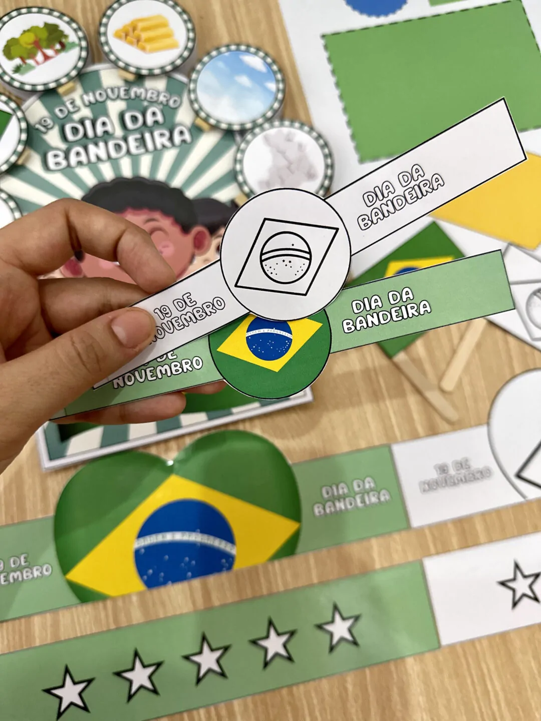 Kit Luva e Lembrancinhas + Painel Dia da Bandeira - Imagem 5