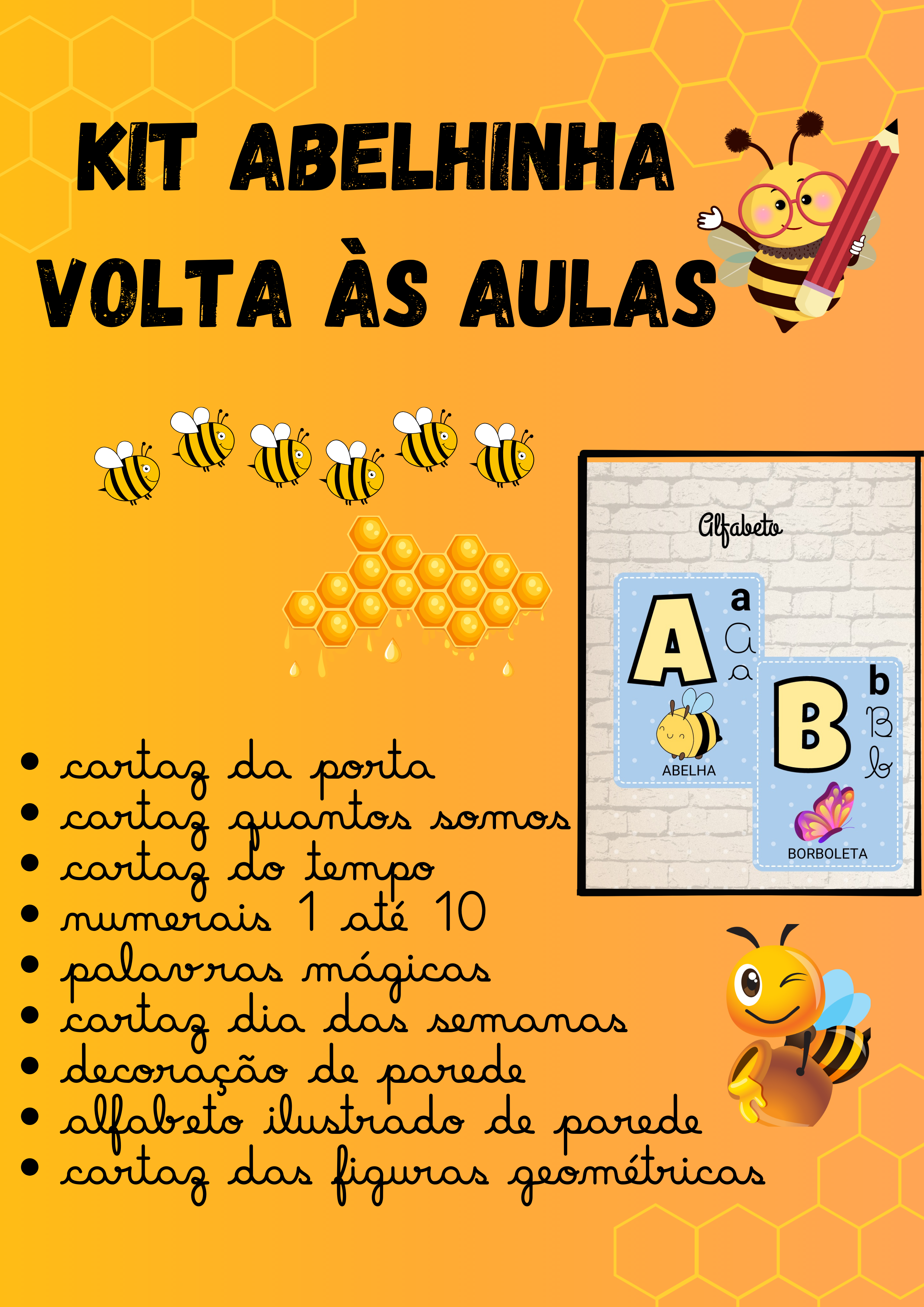 kit Sala de Aula Abelhinha