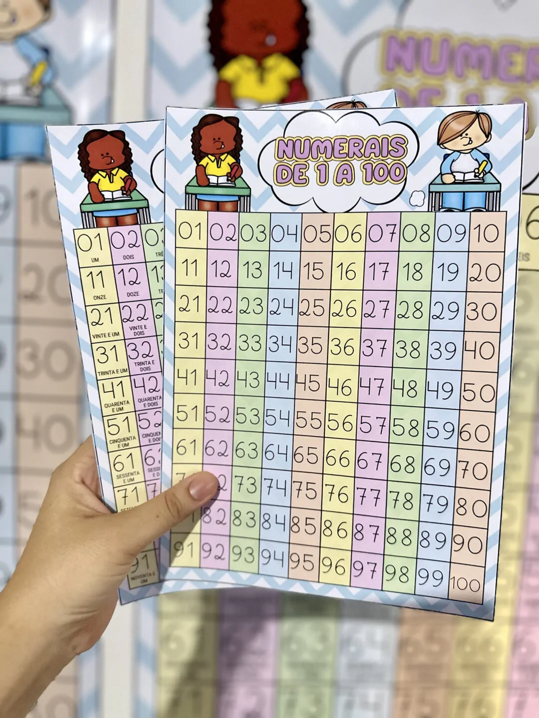 Tabela Numérica de 1 a 100 - Imagem 7