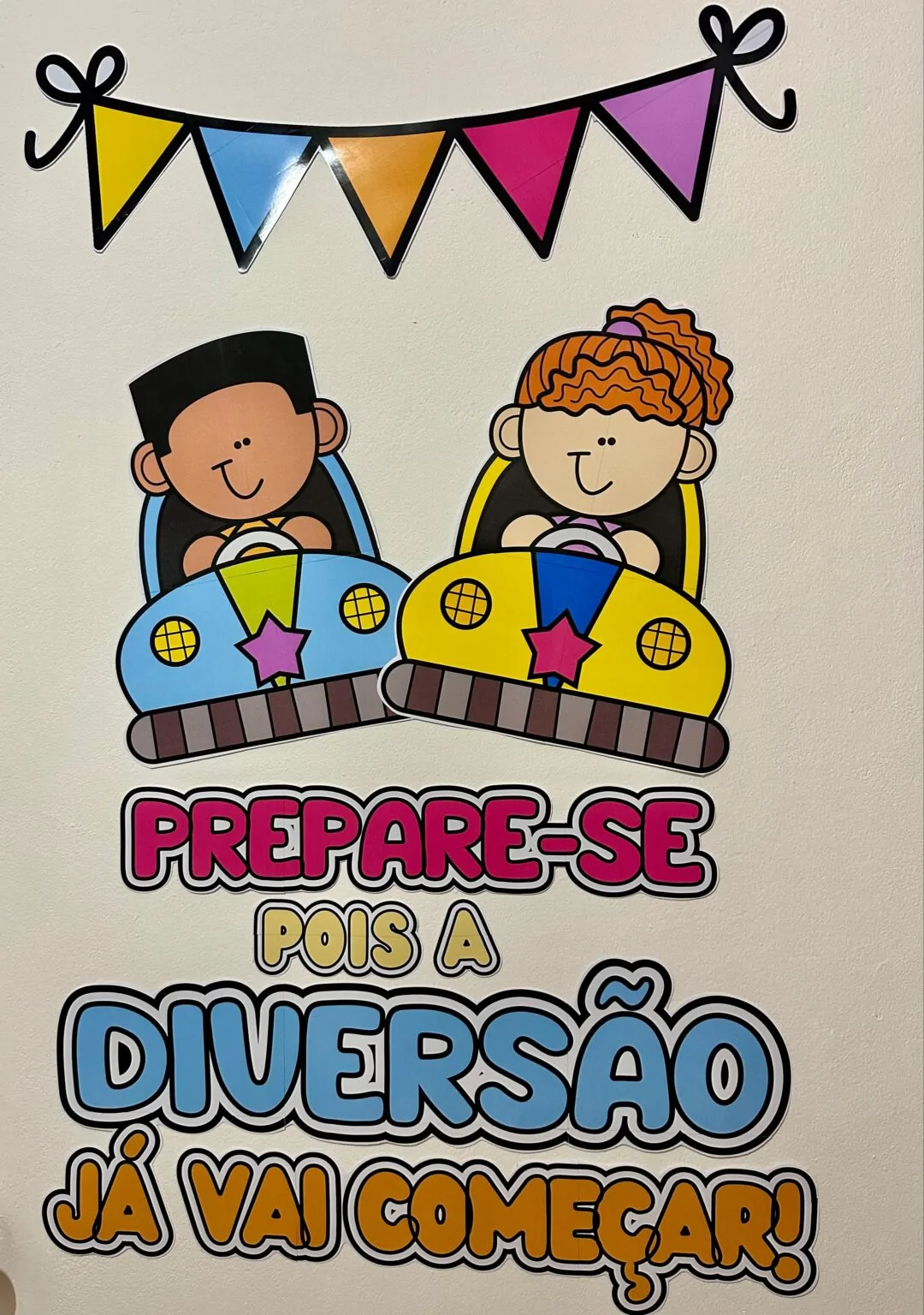 Painel e Sacolinha Volta às Aulas Parque de Diversões
