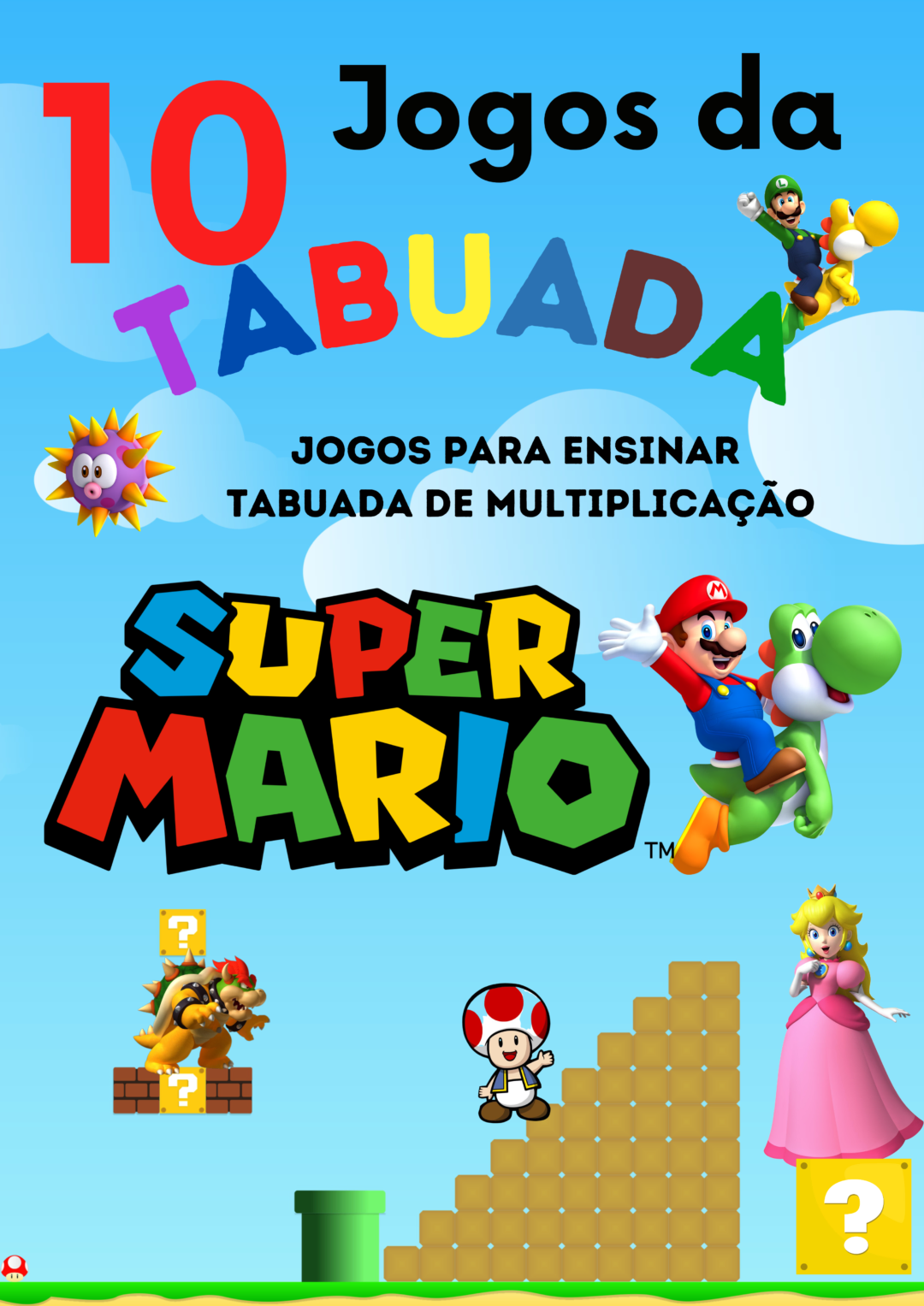 COMBO - 10 Jogos da Tabuada de Multiplicação - SUPER MARIO