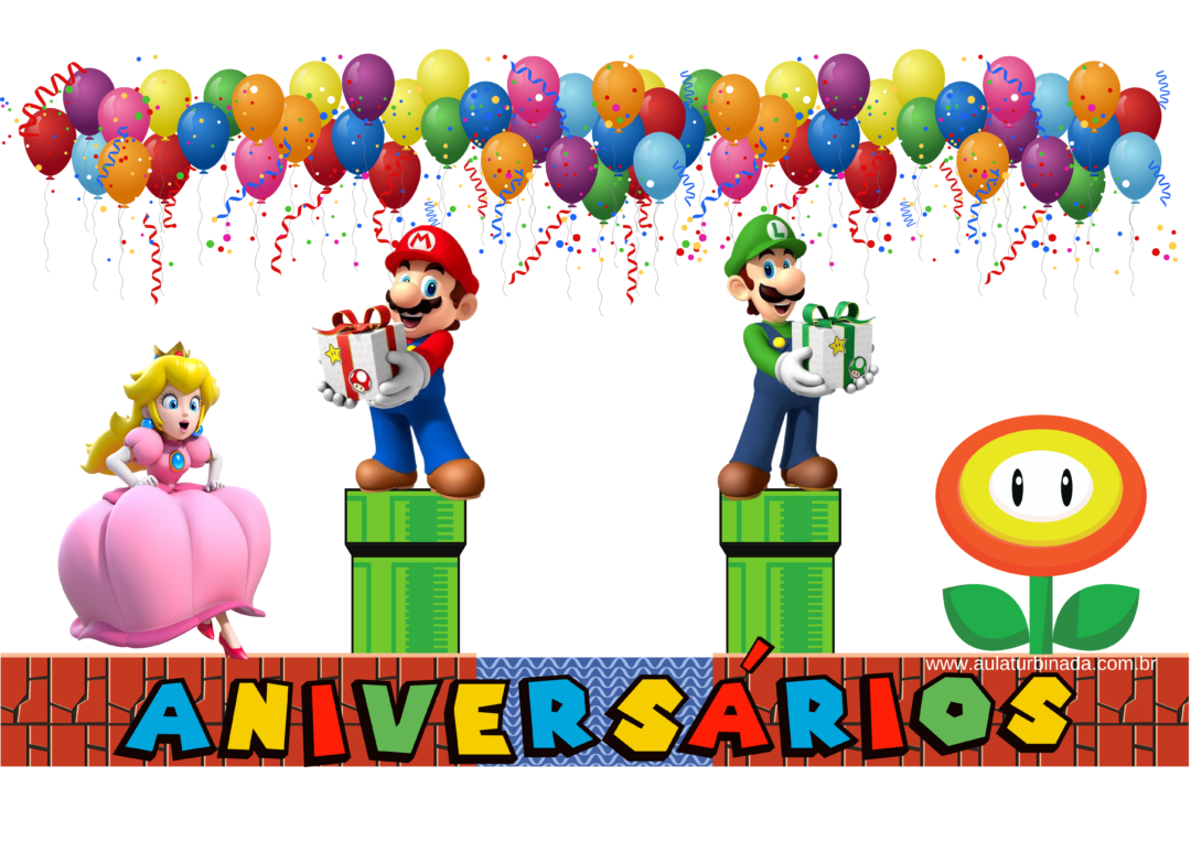 Painel  Aniversários do Super Mario - Imagem 2