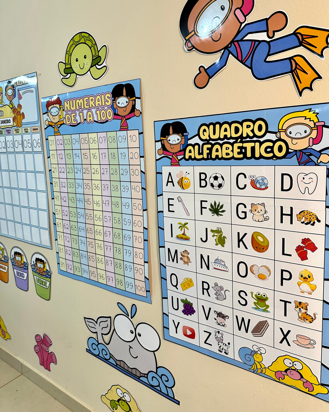 Kit Sala Fundo do Mar