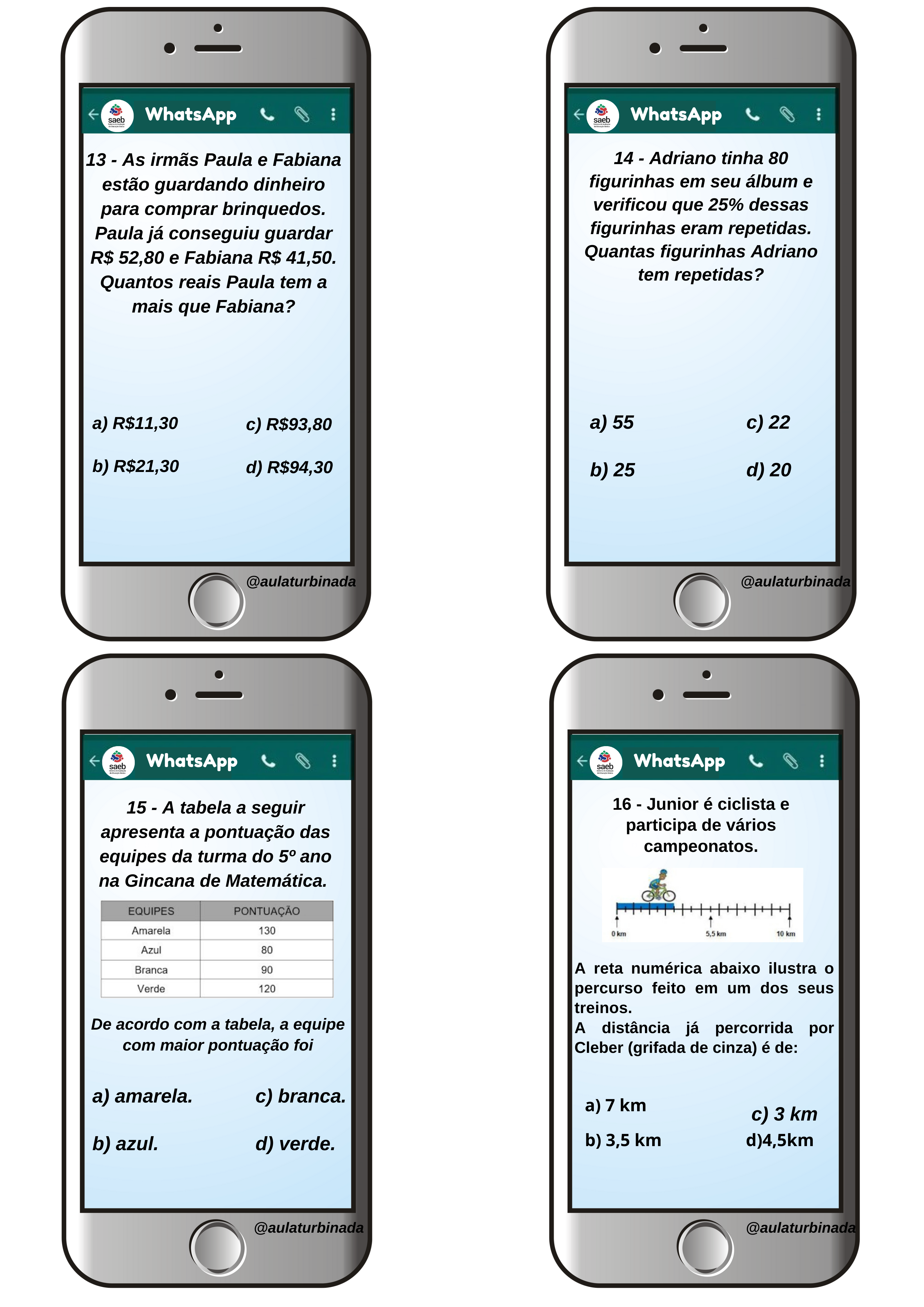 WhatsApp da Matemática 5° e 6° Ano com Descritores - Imagem 2
