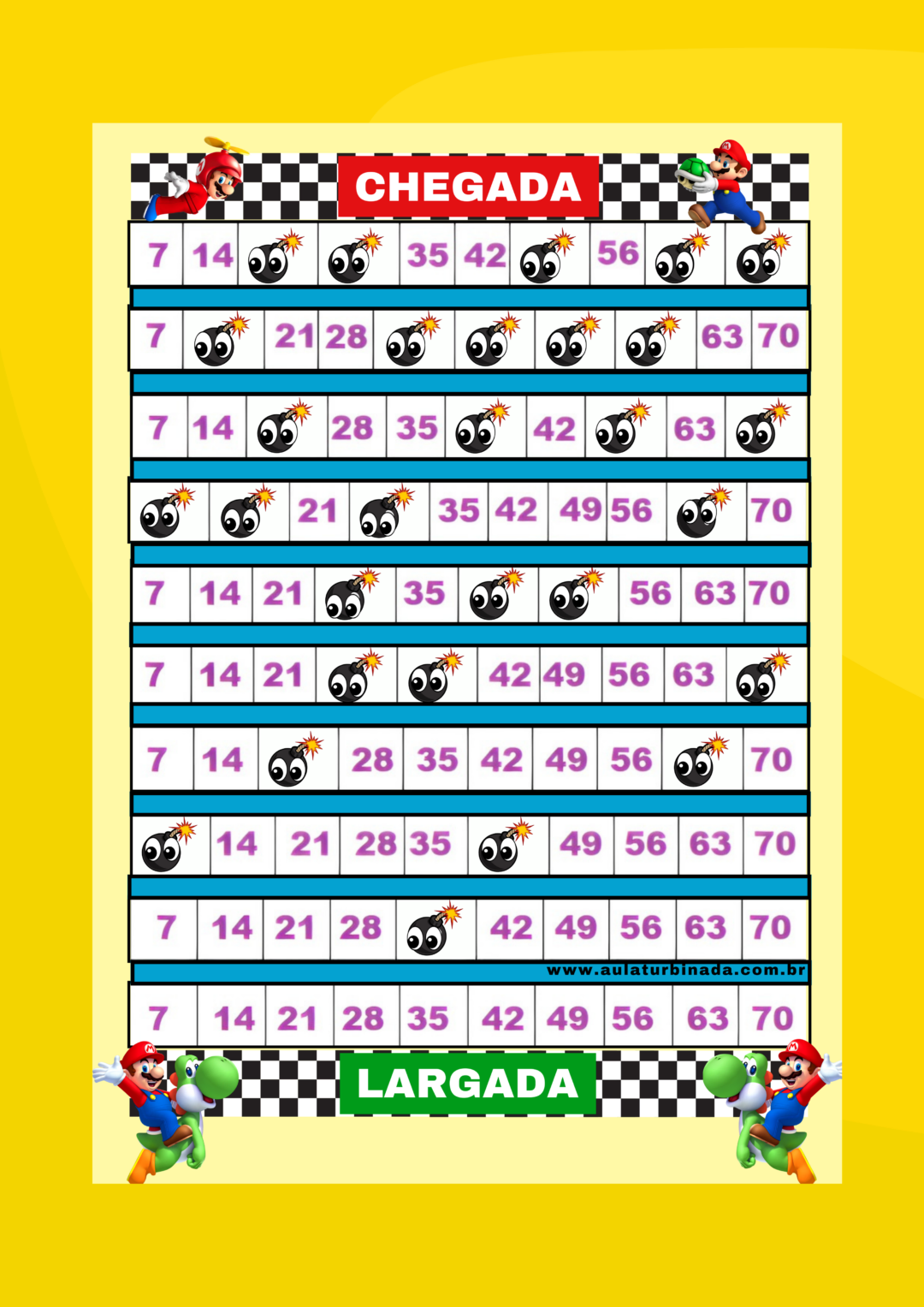 COMBO - 10 Jogos da Tabuada de Multiplicação - SUPER MARIO - Imagem 6