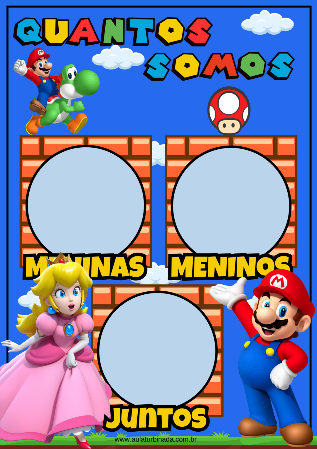 Painel Quantos Somos - Super Mario