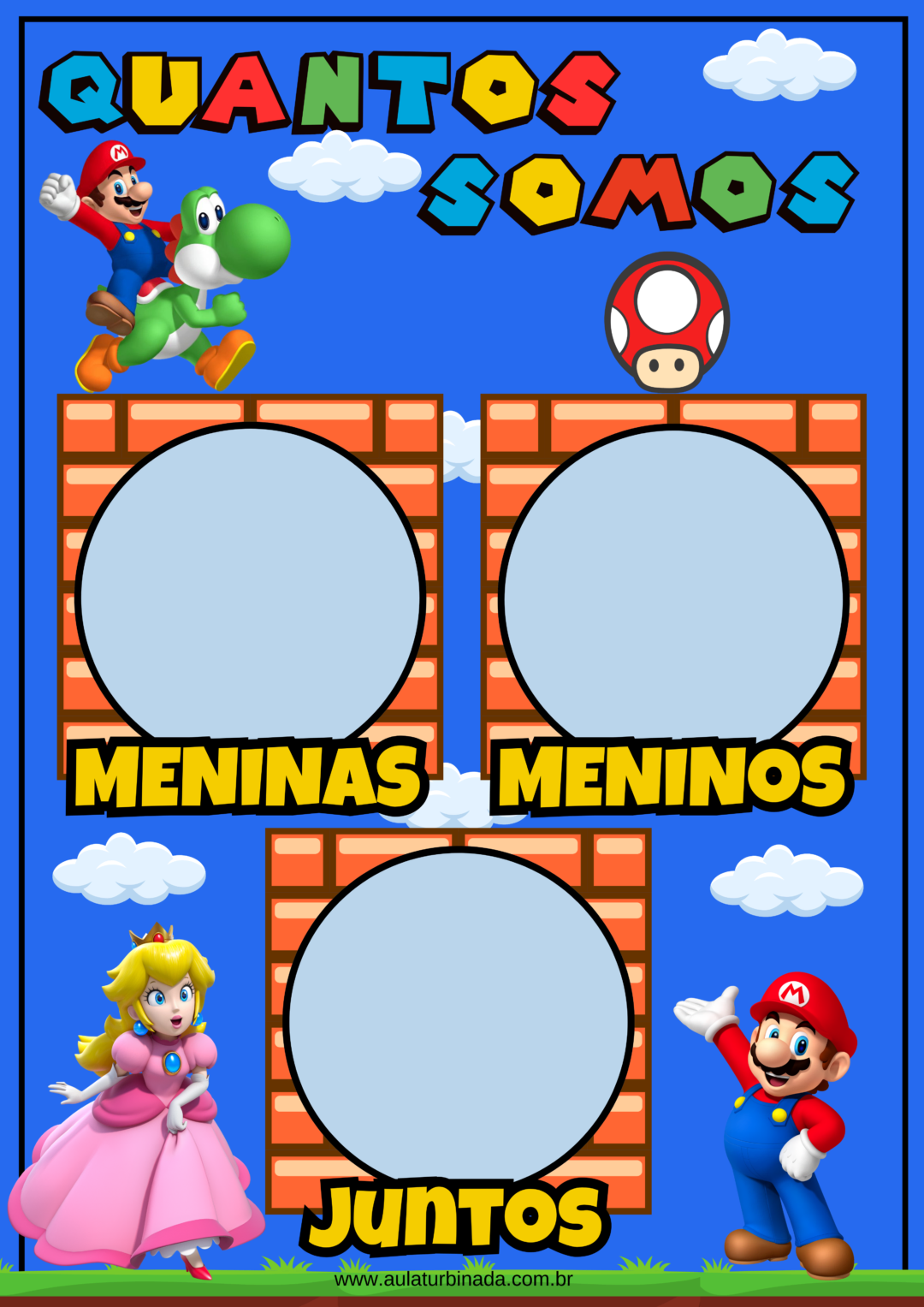 Painel Quantos Somos - Super Mario - Imagem 2