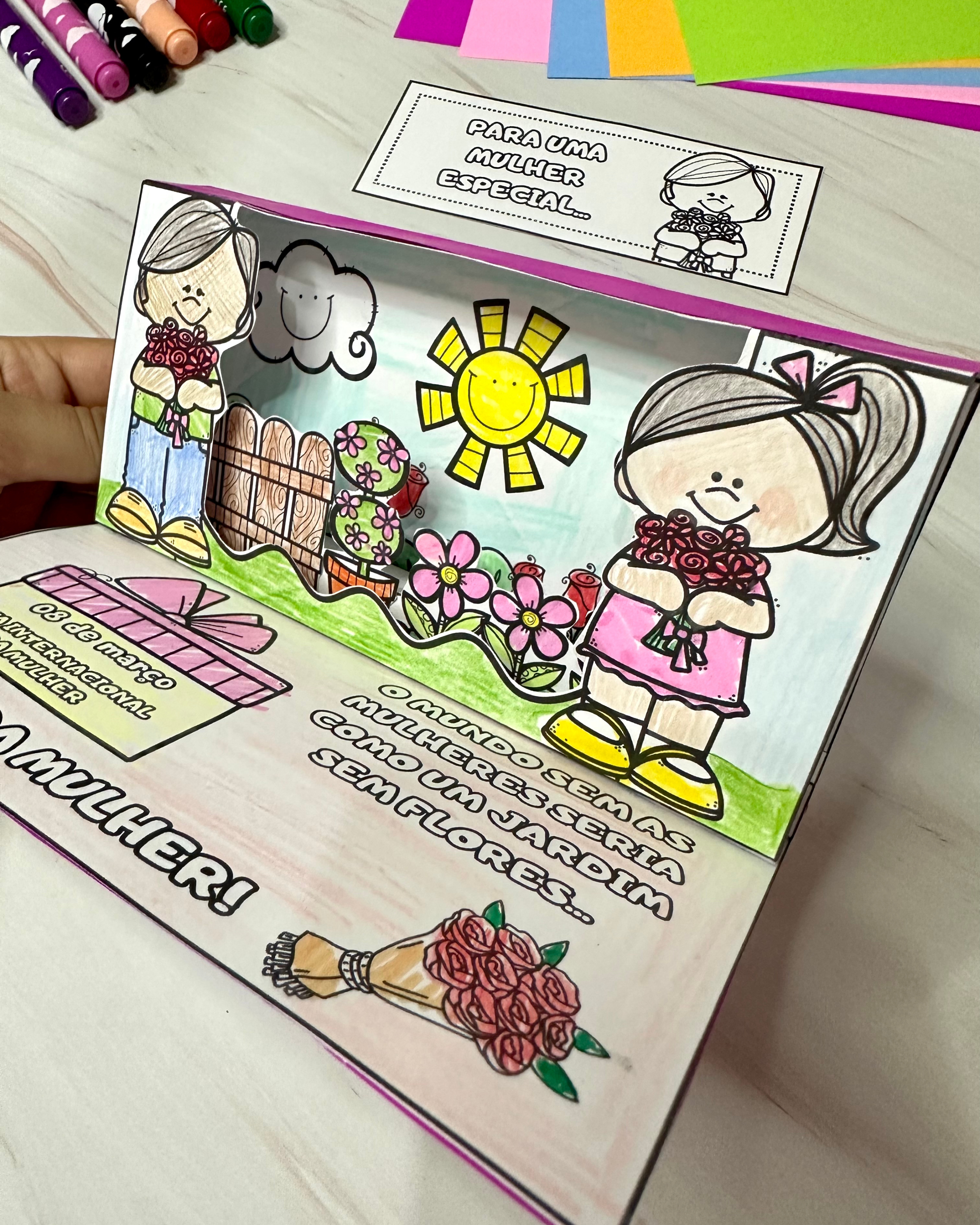 Cartão 3d Dia da Mulher - Imagem 6