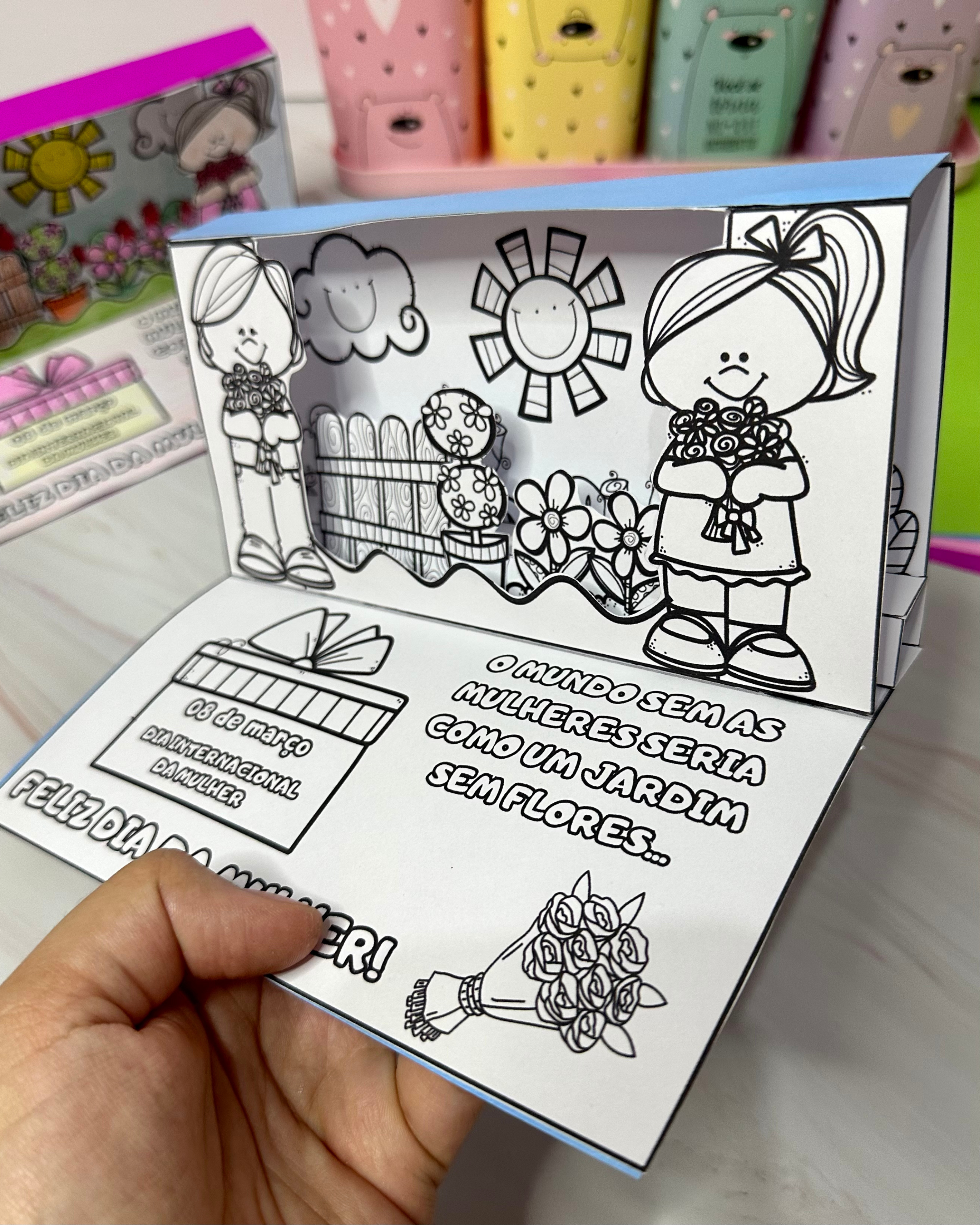 Cartão 3d Dia da Mulher - Imagem 3