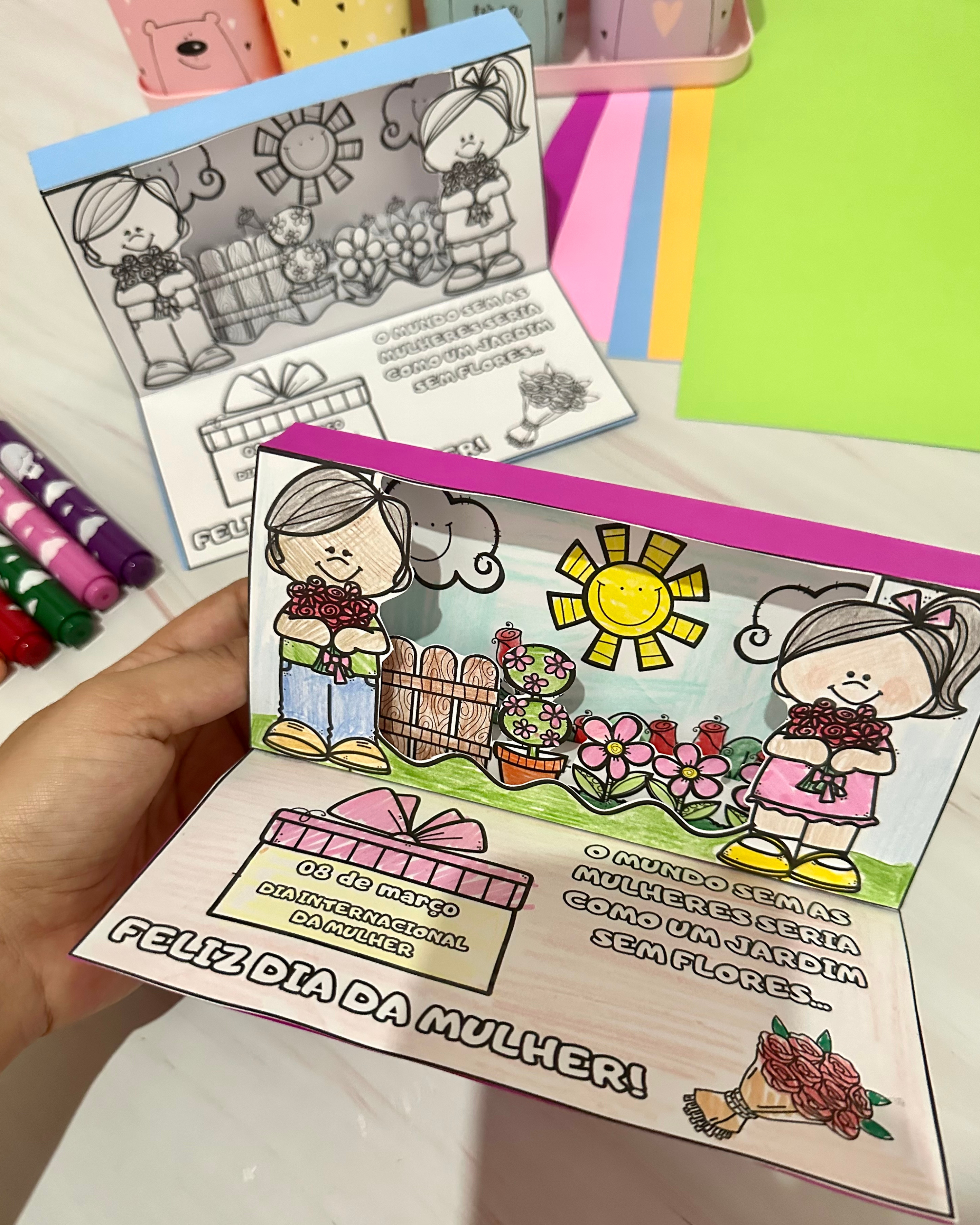 Cartão 3d Dia da Mulher - Imagem 8