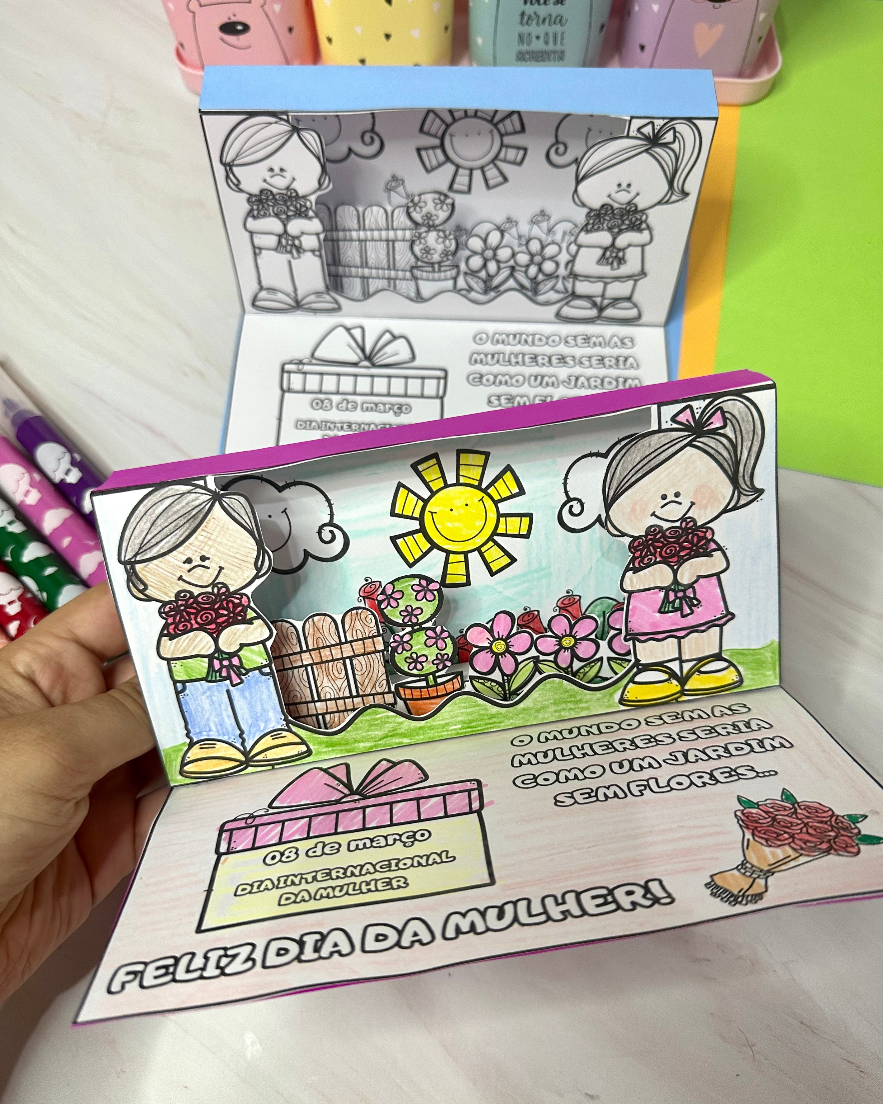 Cartão 3d Dia da Mulher