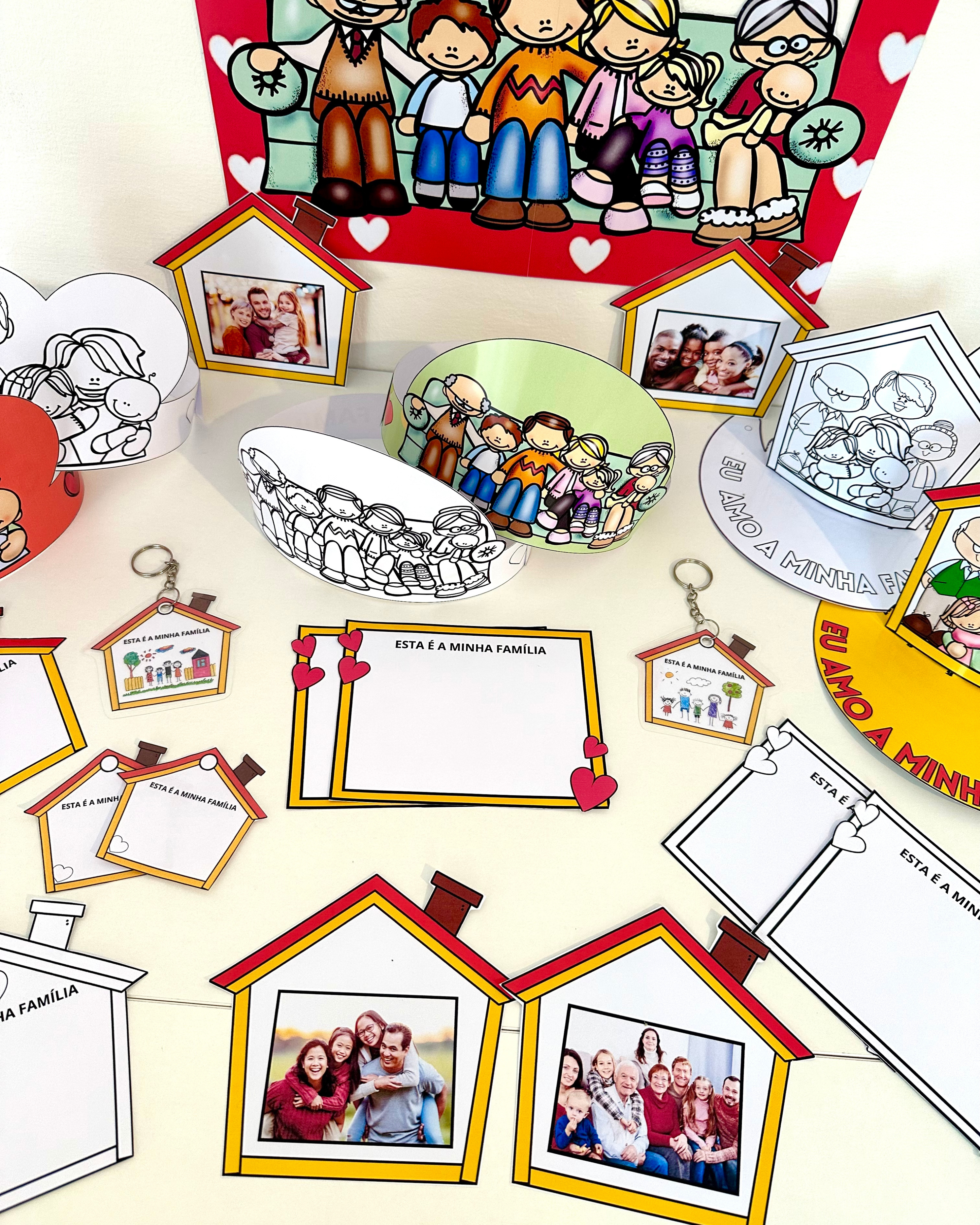 Kit Lembrancinhas e moldura para foto tema Dia da Família - Imagem 12