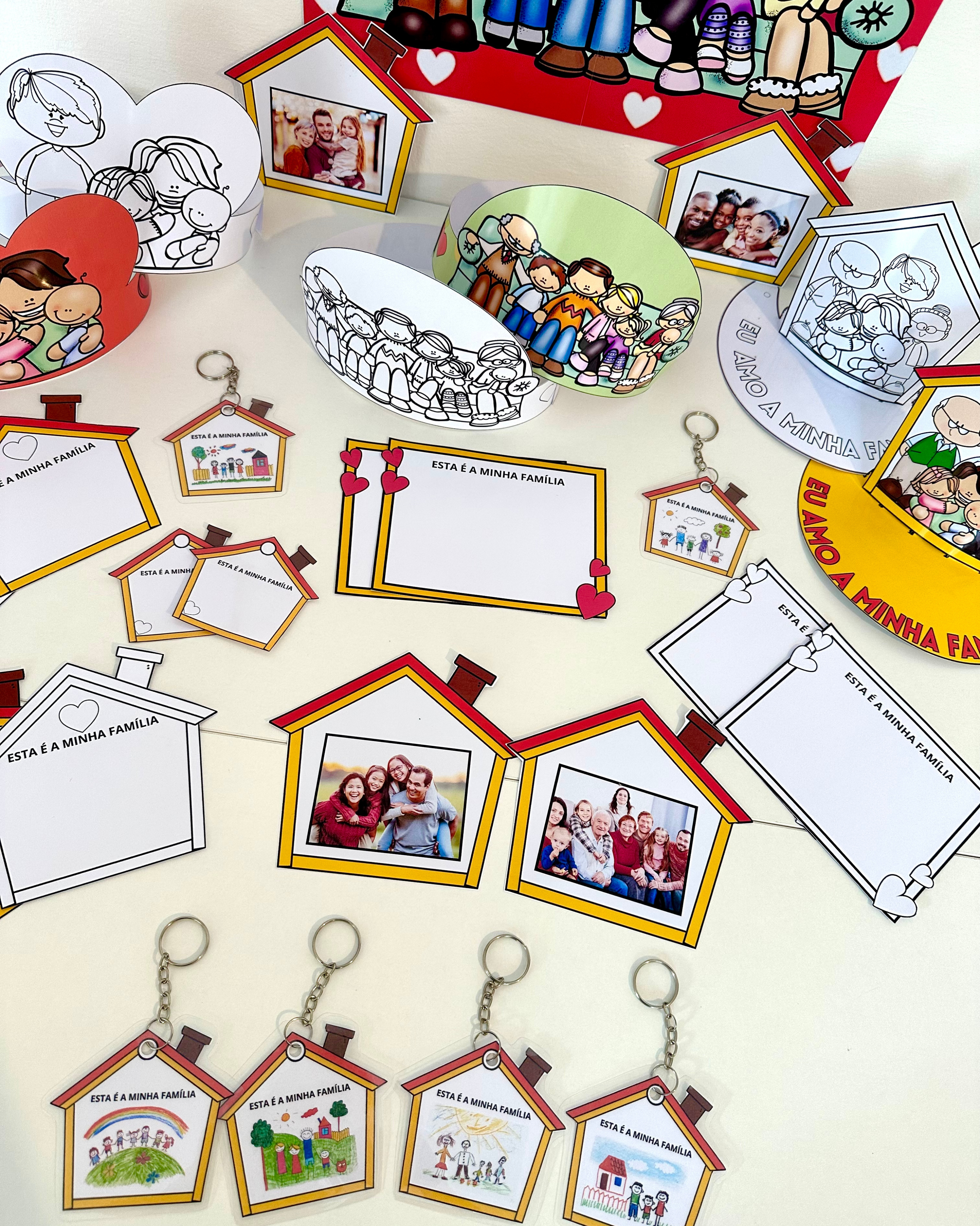 Kit Lembrancinhas e moldura para foto tema Dia da Família - Imagem 13
