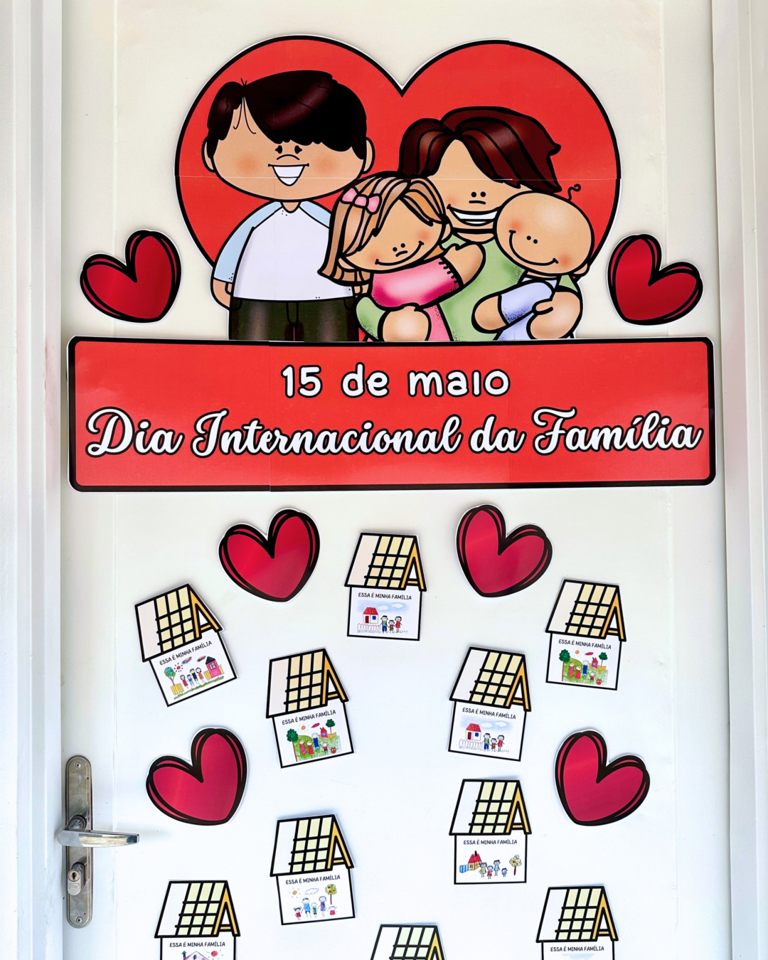 Decoração de Porta Tema Dia Internacional da Família