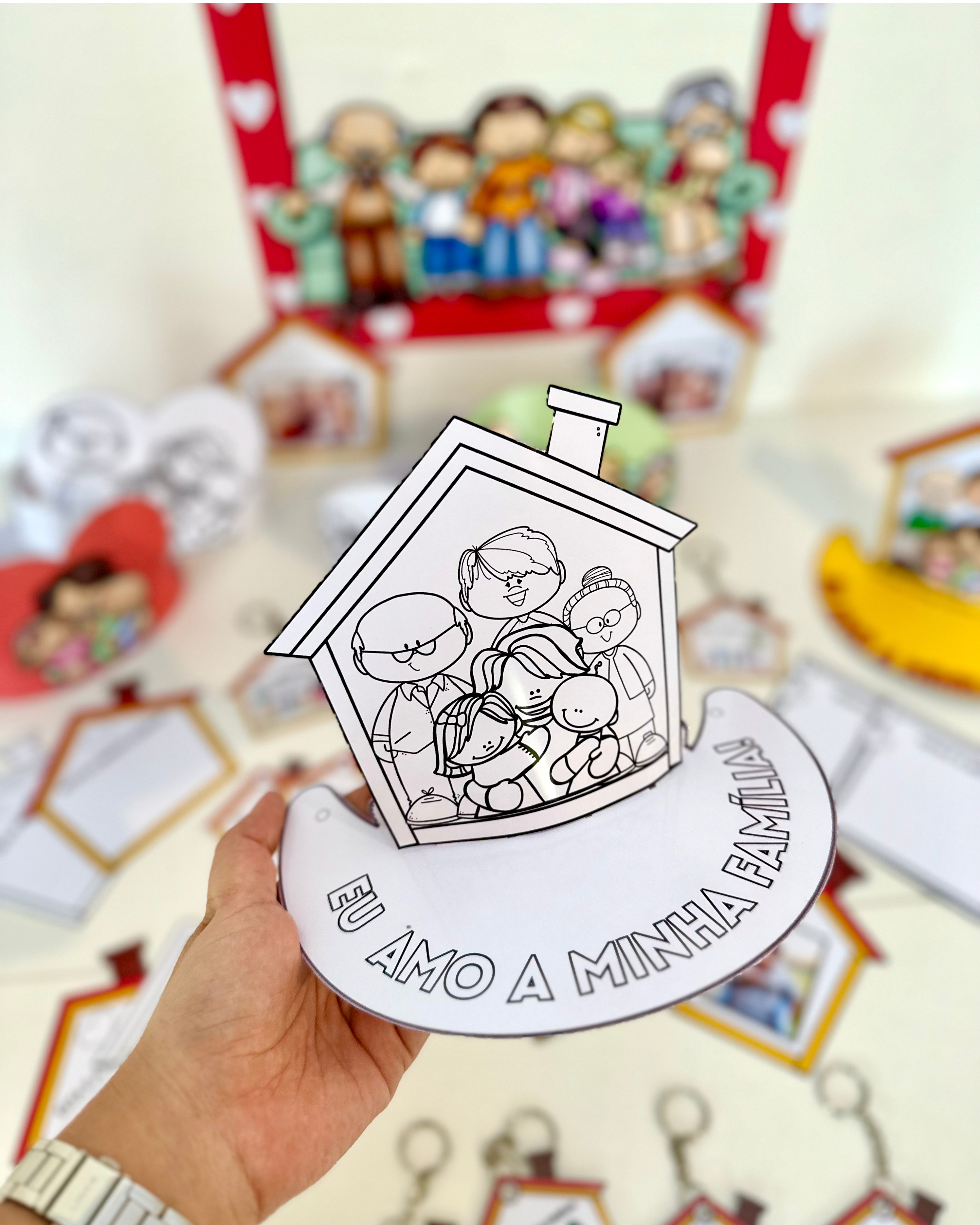 Kit Lembrancinhas e moldura para foto tema Dia da Família - Imagem 4