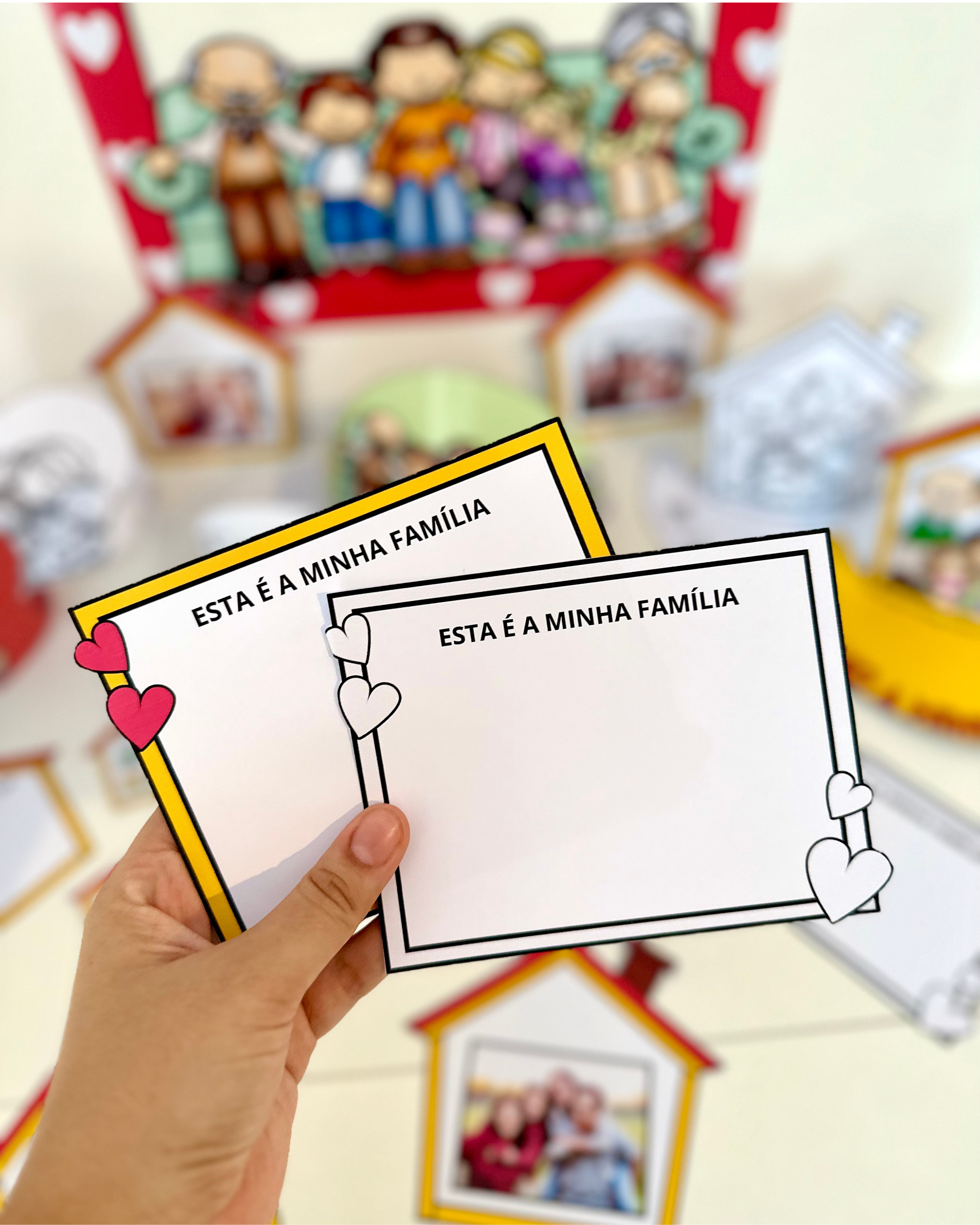 Kit Lembrancinhas e moldura para foto tema Dia da Família - Imagem 5