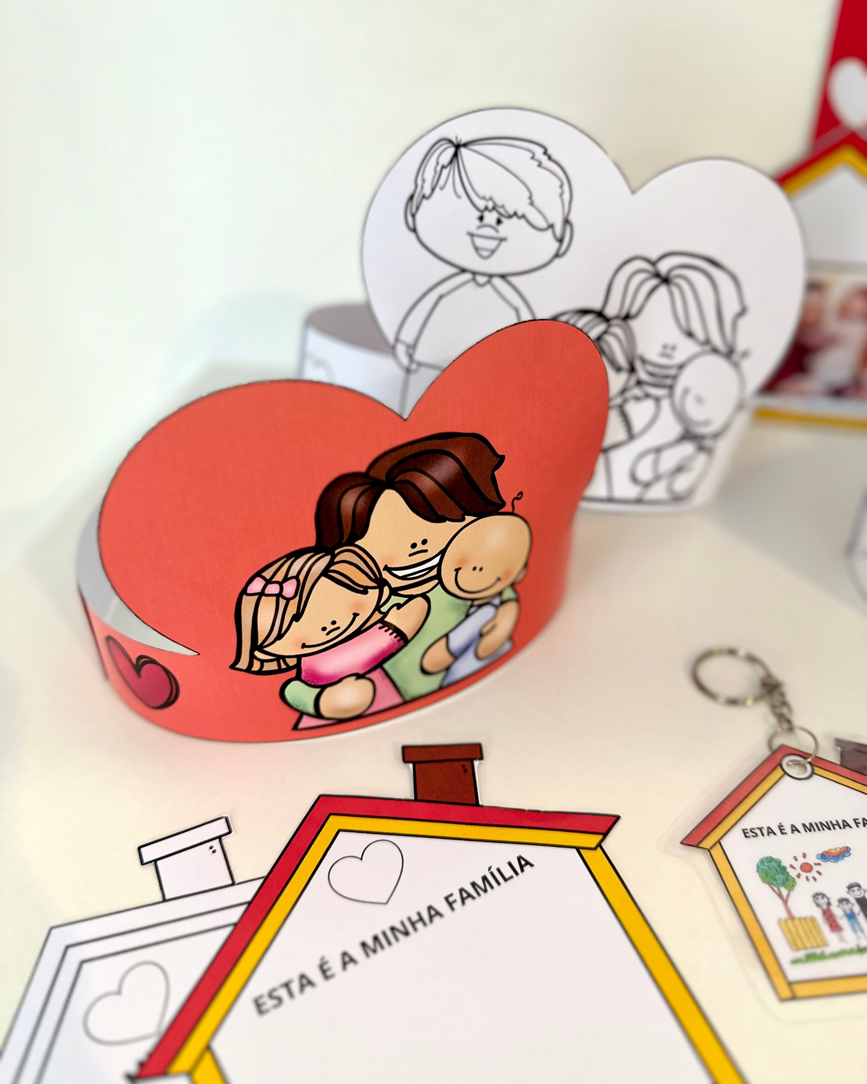 Kit Lembrancinhas e moldura para foto tema Dia da Família - Imagem 6