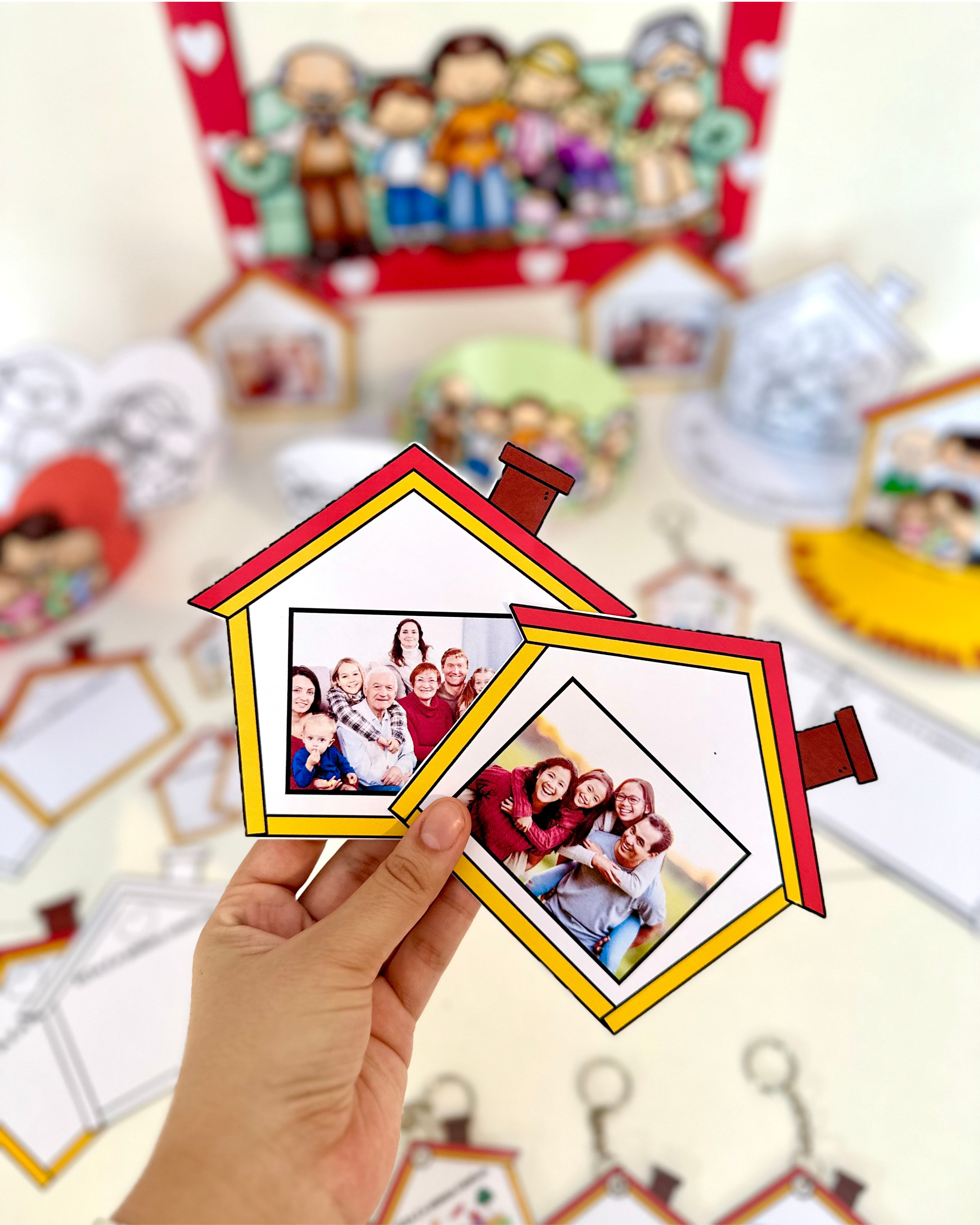 Kit Lembrancinhas e moldura para foto tema Dia da Família - Imagem 8