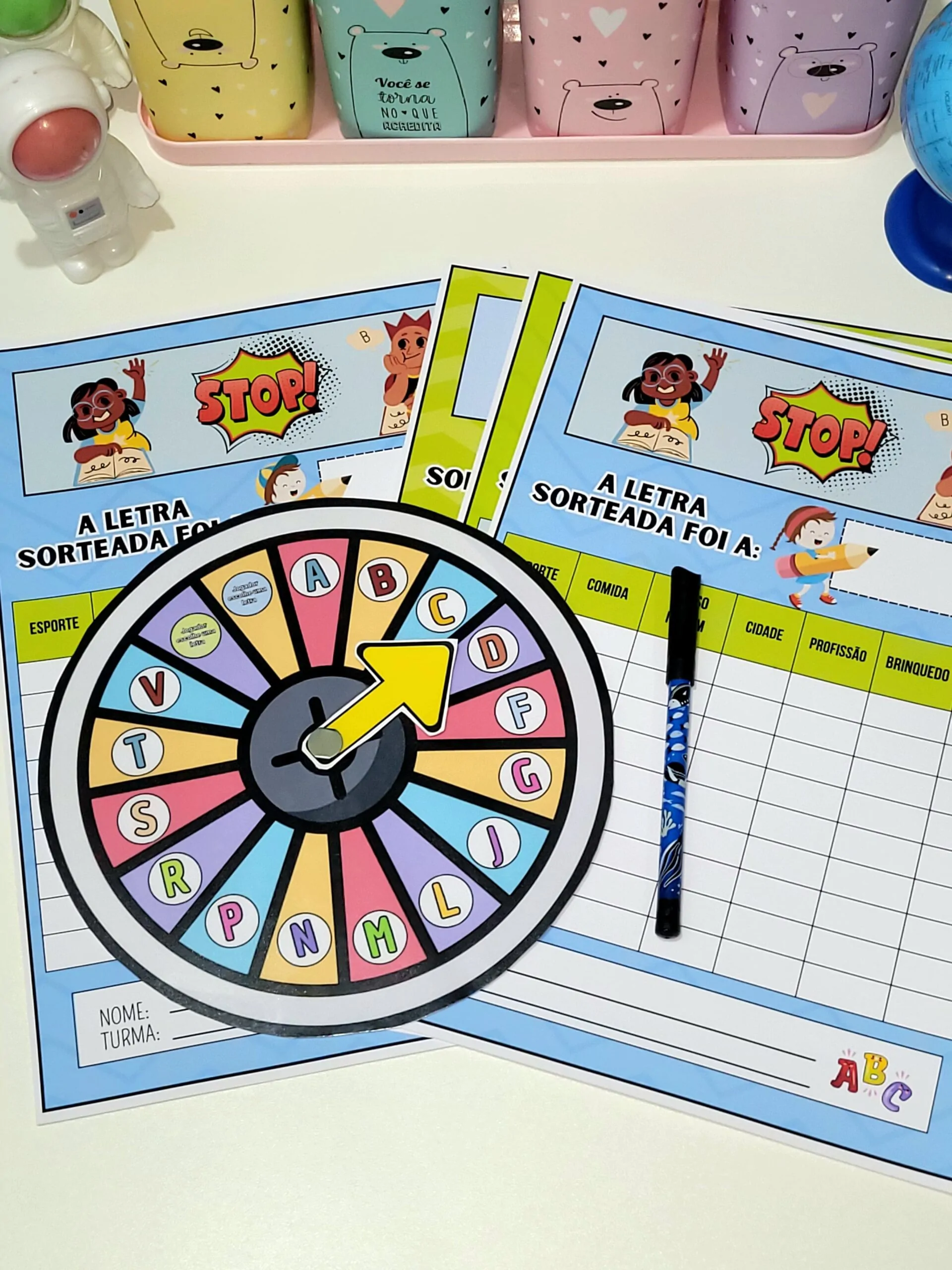 Jogo Stop das Letras