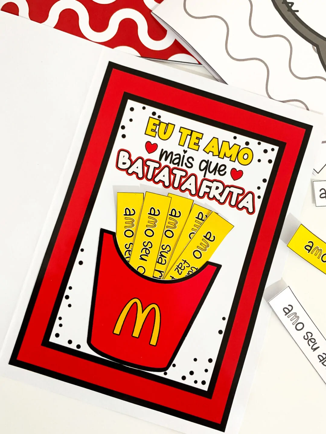 Cartão Dia dos Pais tema Batata Frita