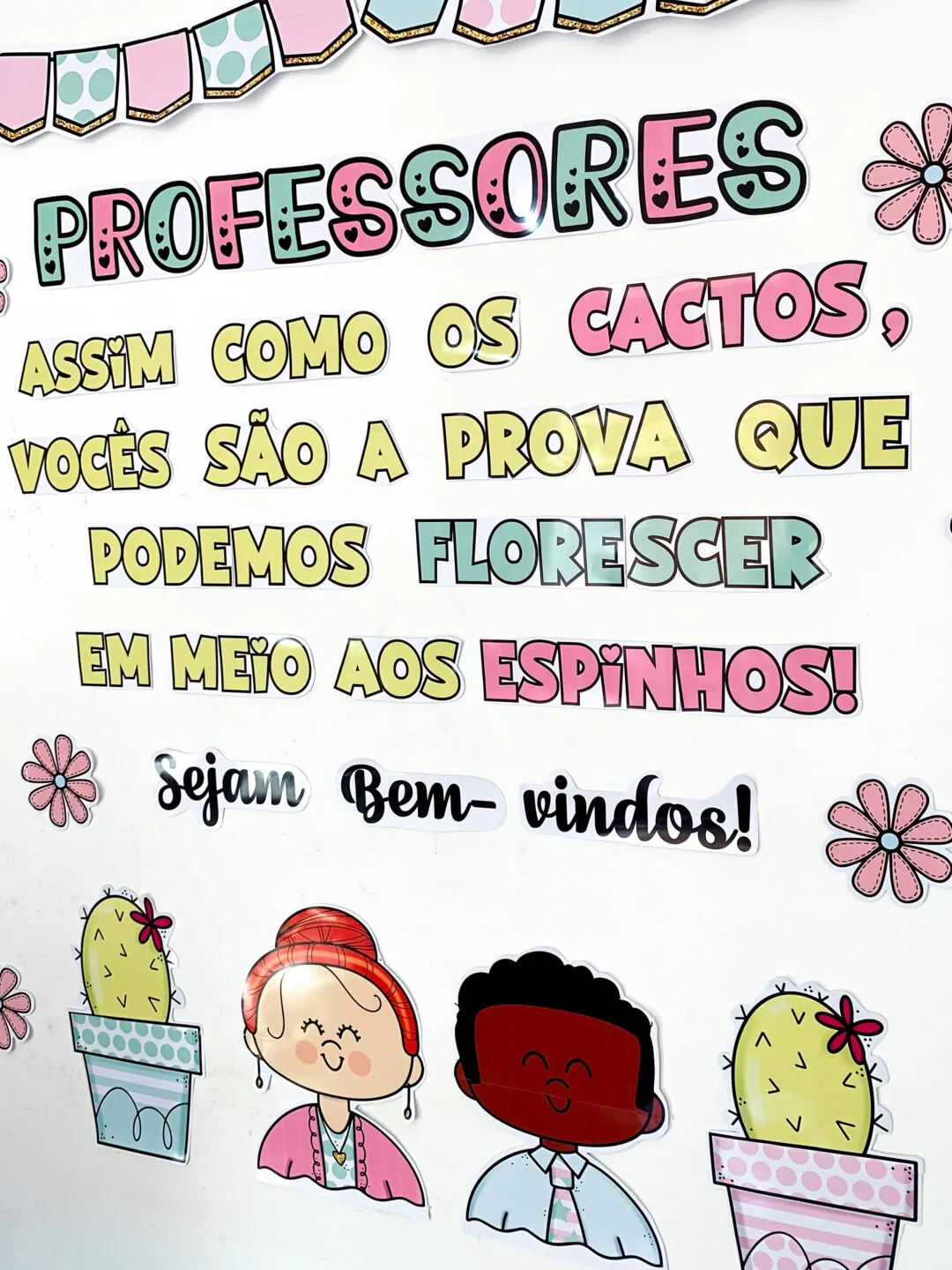 Painel de Bem-Vindos Professores