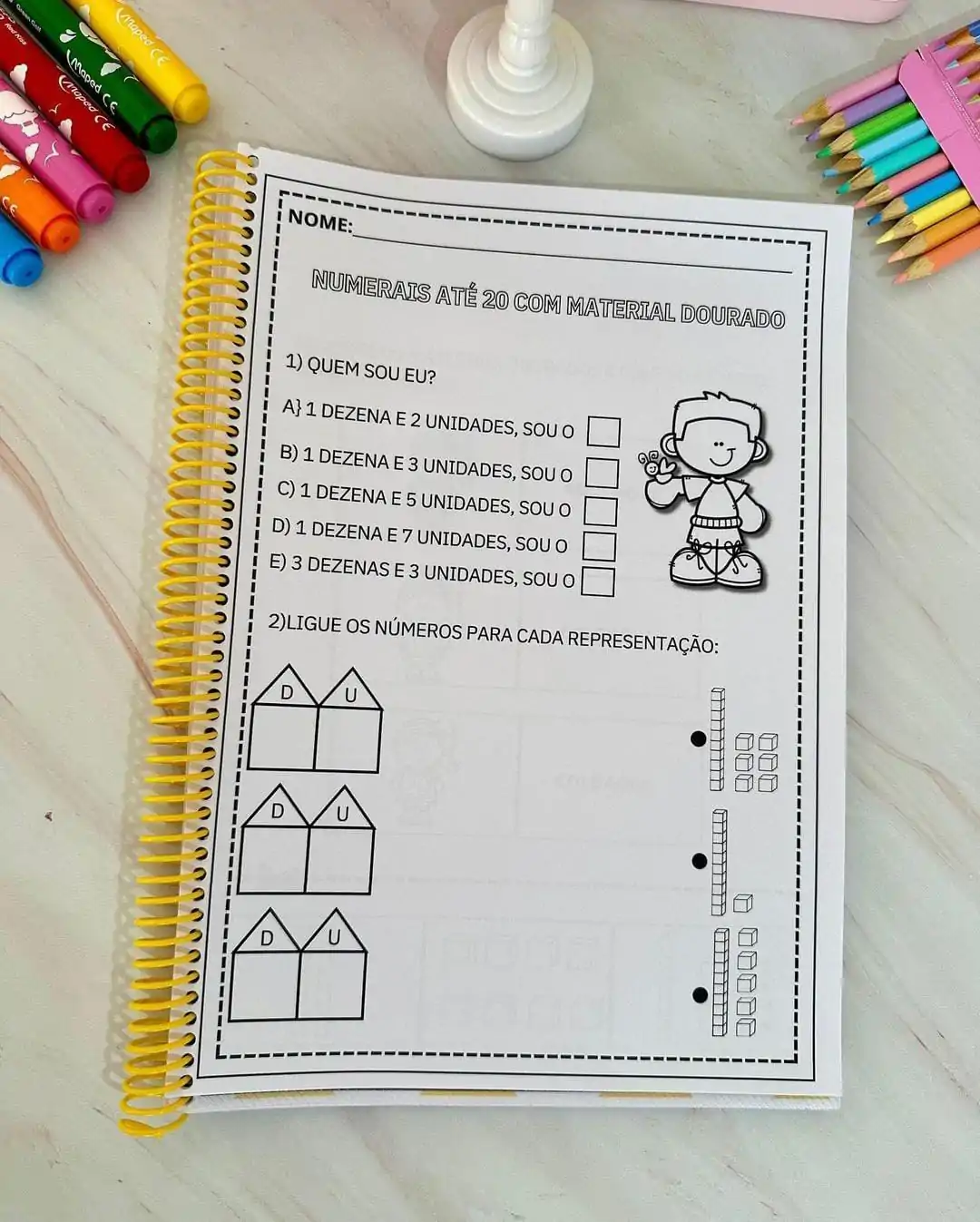 Apostila Numerais Até 20 Material Dourado - Imagem 6