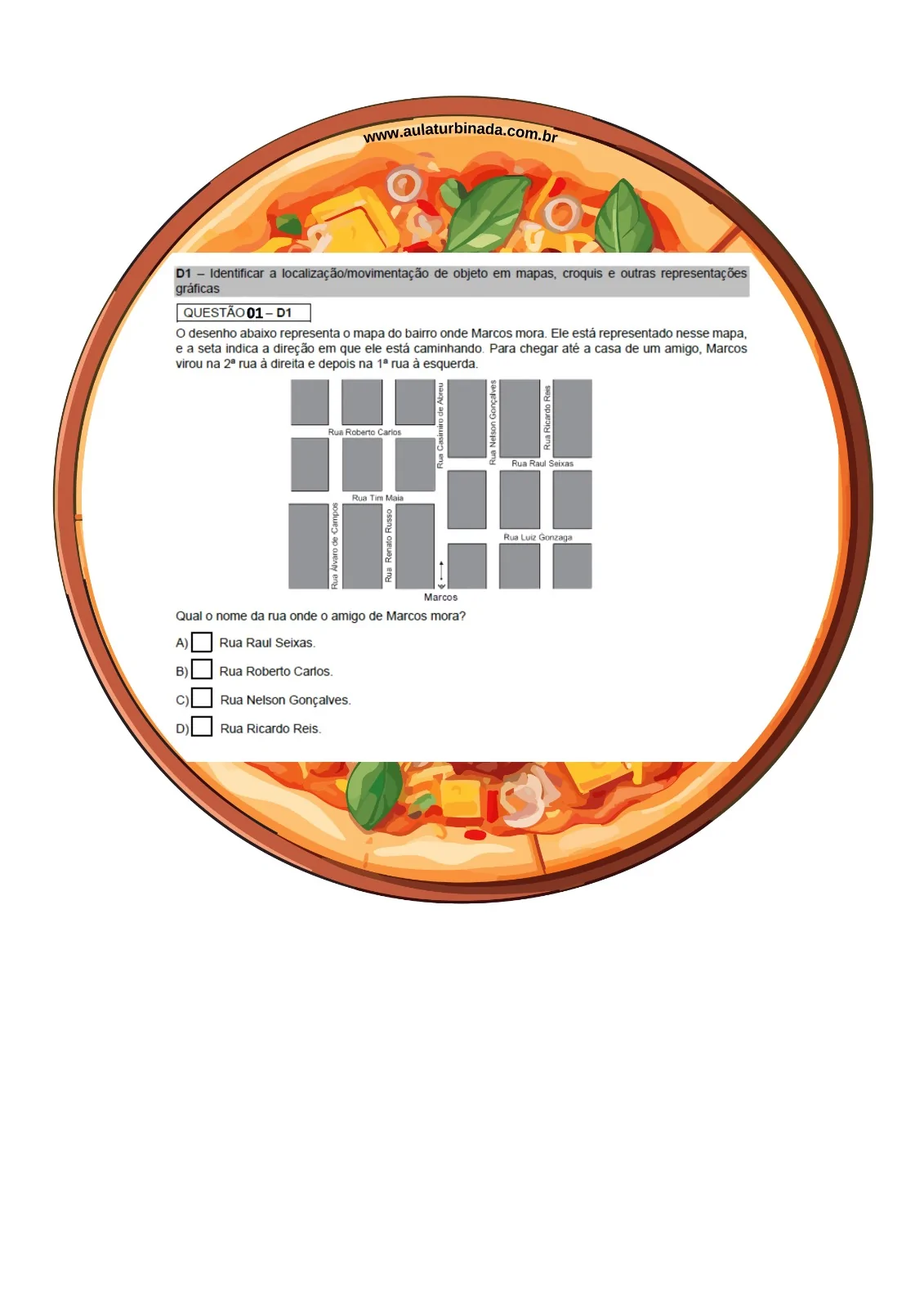 Pizza dos Descritores - Matemática 8 ° e 9° Ano - Imagem 4