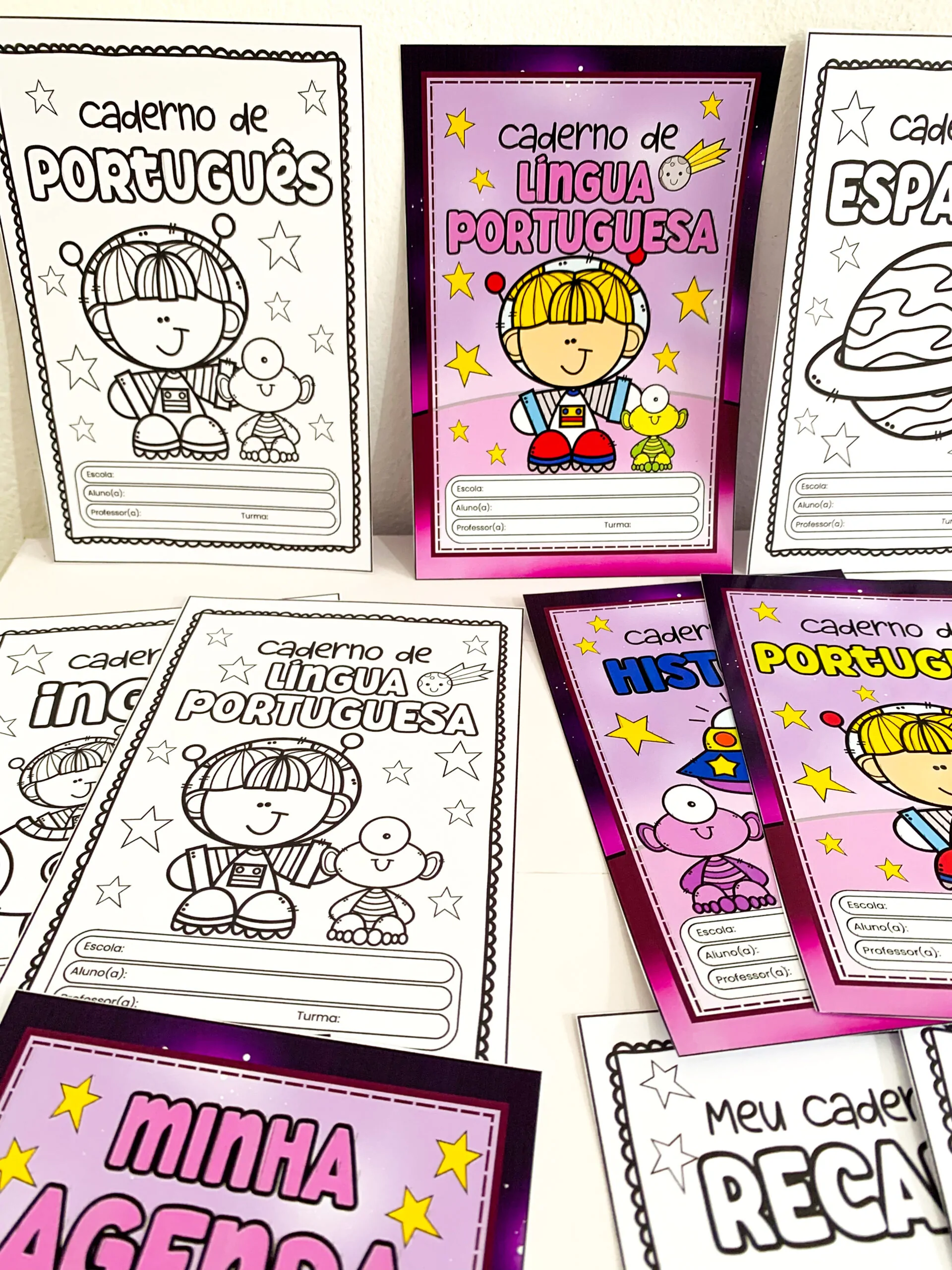 Capas de Caderno Temáticas – Astronautas!