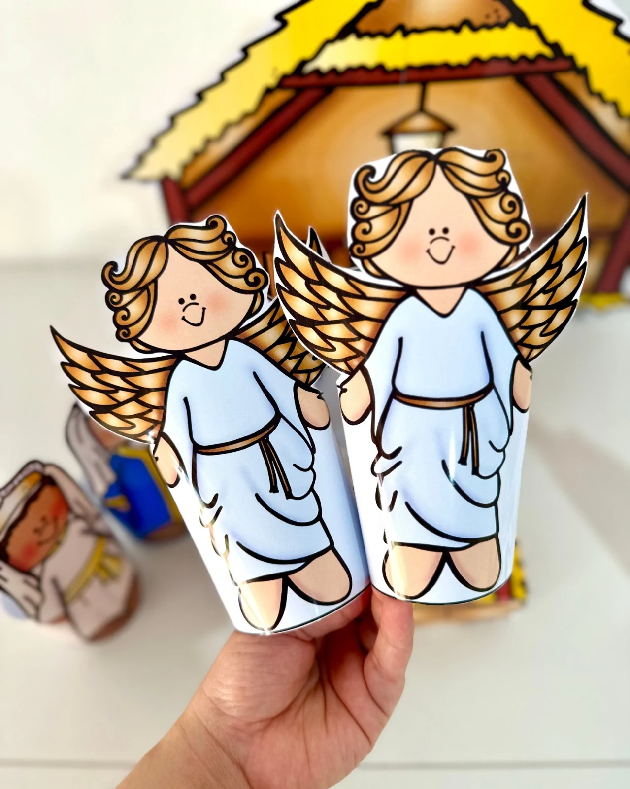 Presépio de Mesa 3D Colorido – Representando o Nascimento de Jesus - Imagem 9