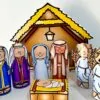 Presépio de Mesa 3D Colorido – Representando o Nascimento de Jesus