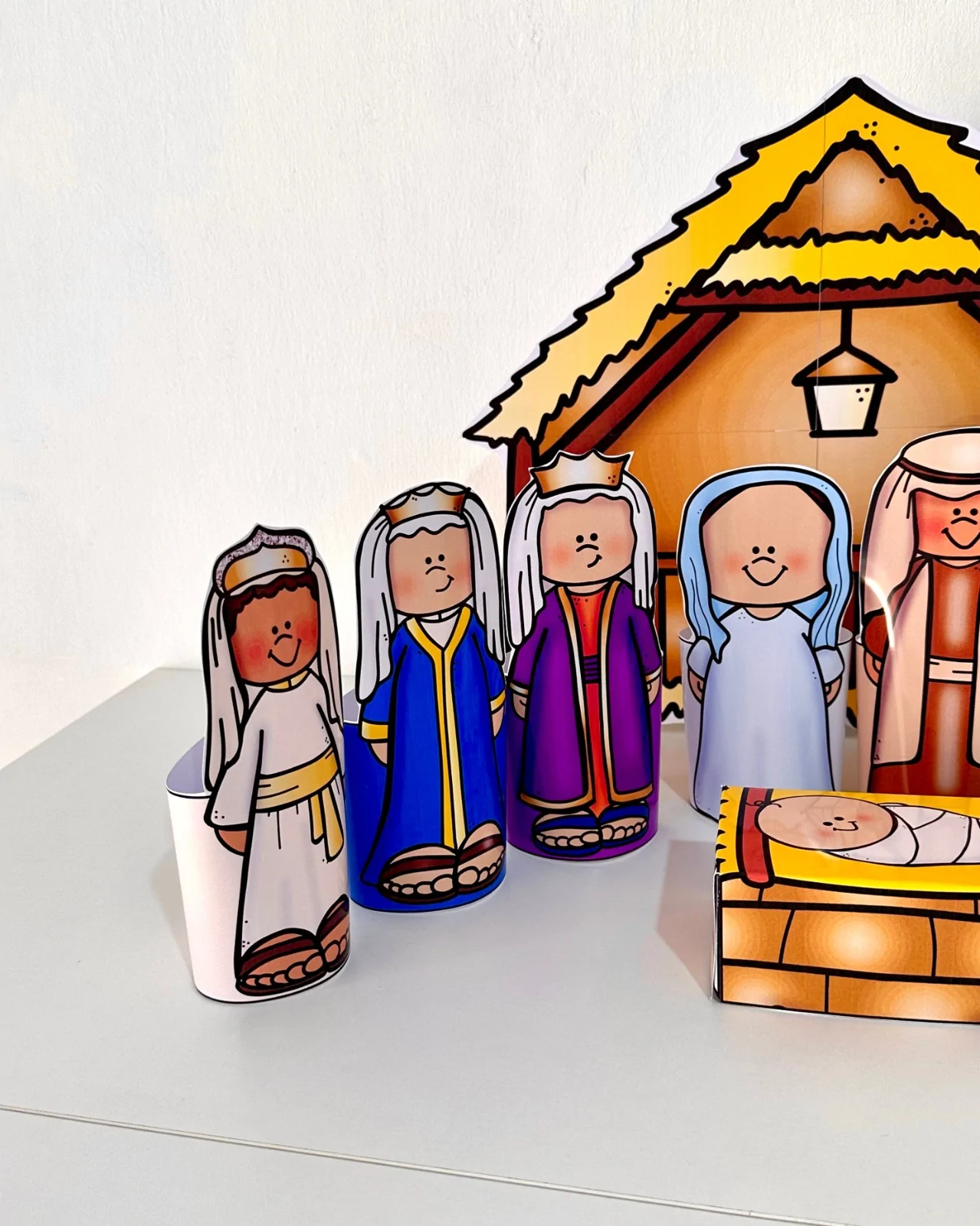 Presépio de Mesa 3D Colorido – Representando o Nascimento de Jesus - Imagem 7