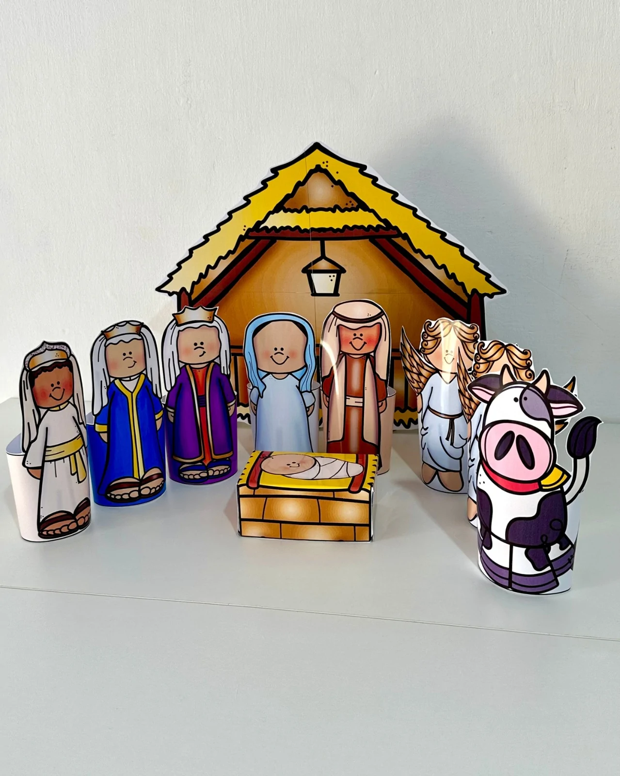 Presépio de Mesa 3D Colorido – Representando o Nascimento de Jesus - Imagem 8