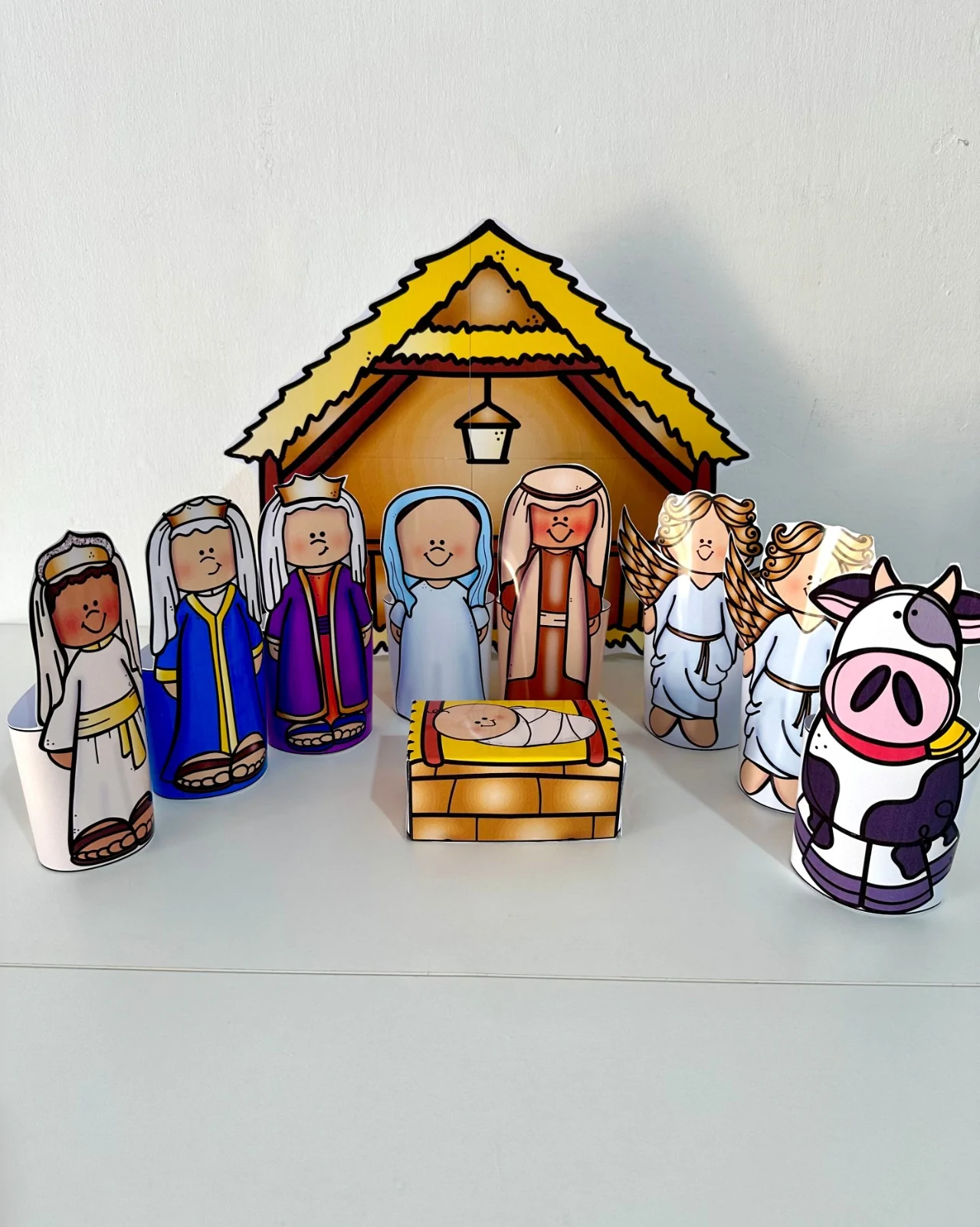 Presépio de Mesa 3D Colorido – Representando o Nascimento de Jesus - Imagem 12