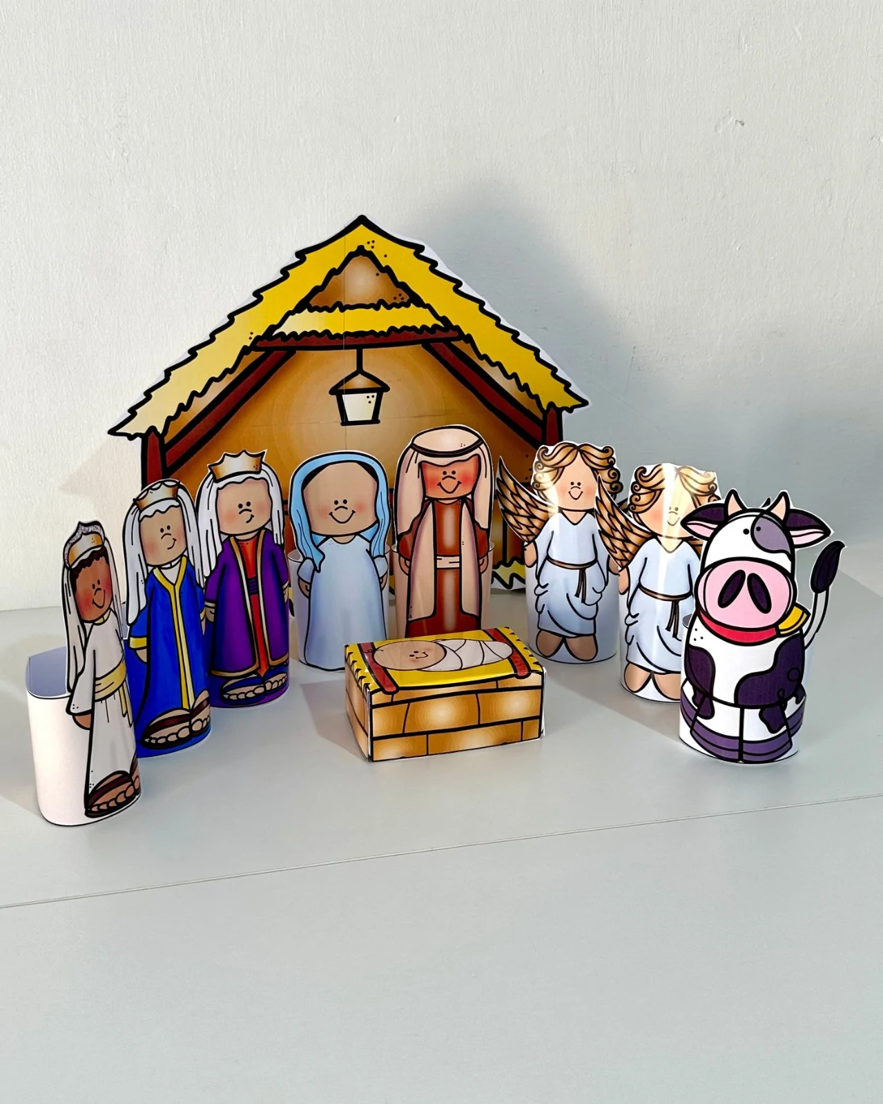 Presépio de Mesa 3D Colorido – Representando o Nascimento de Jesus - Imagem 11