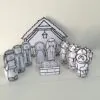 Presépio de Mesa 3D para Colorir - Nascimento de Jesus - Imagem 2