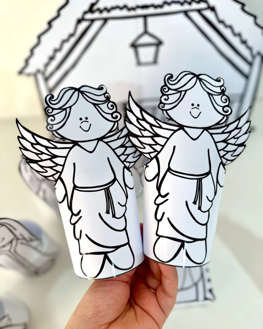 Presépio de Mesa 3D para Colorir - Nascimento de Jesus - Imagem 9
