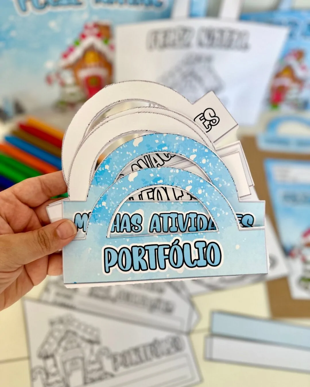 Kit Capas de Atividades: Tema Casinha de Natal - Imagem 7