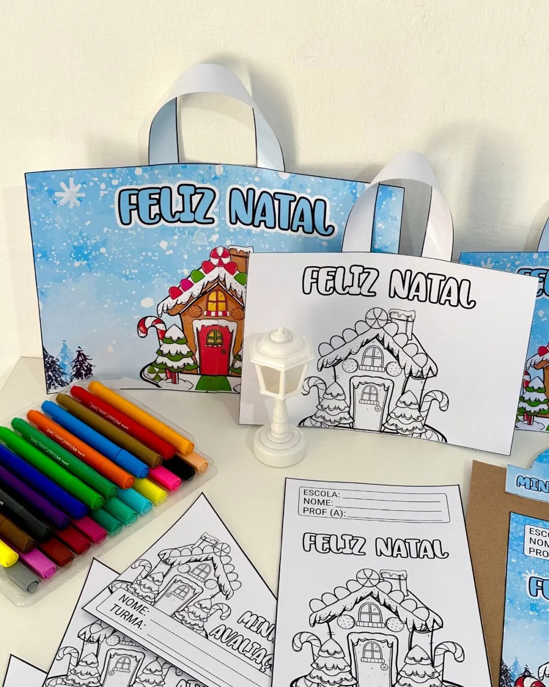 Kit Capas de Atividades: Tema Casinha de Natal - Imagem 11