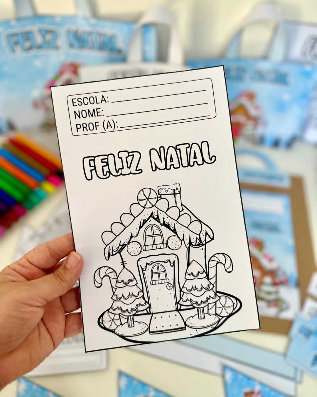 Kit Capas de Atividades: Tema Casinha de Natal - Imagem 12